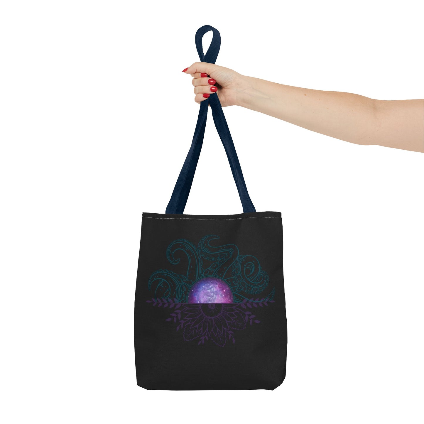 Cosmic Octopus Tote Bag - Celestial Sea Creature Design, Eco-Friendly Shopping, Beach Trip Bag, Gift for Ocean Lovers