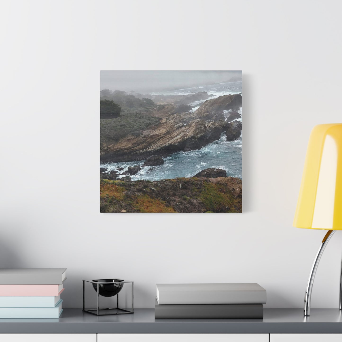 Stretched Canvas Wall Art, Matte Coastal Landscape Decor, Seascape Gallery Wrap, Ocean Home Decor, Nature Wall Artwork