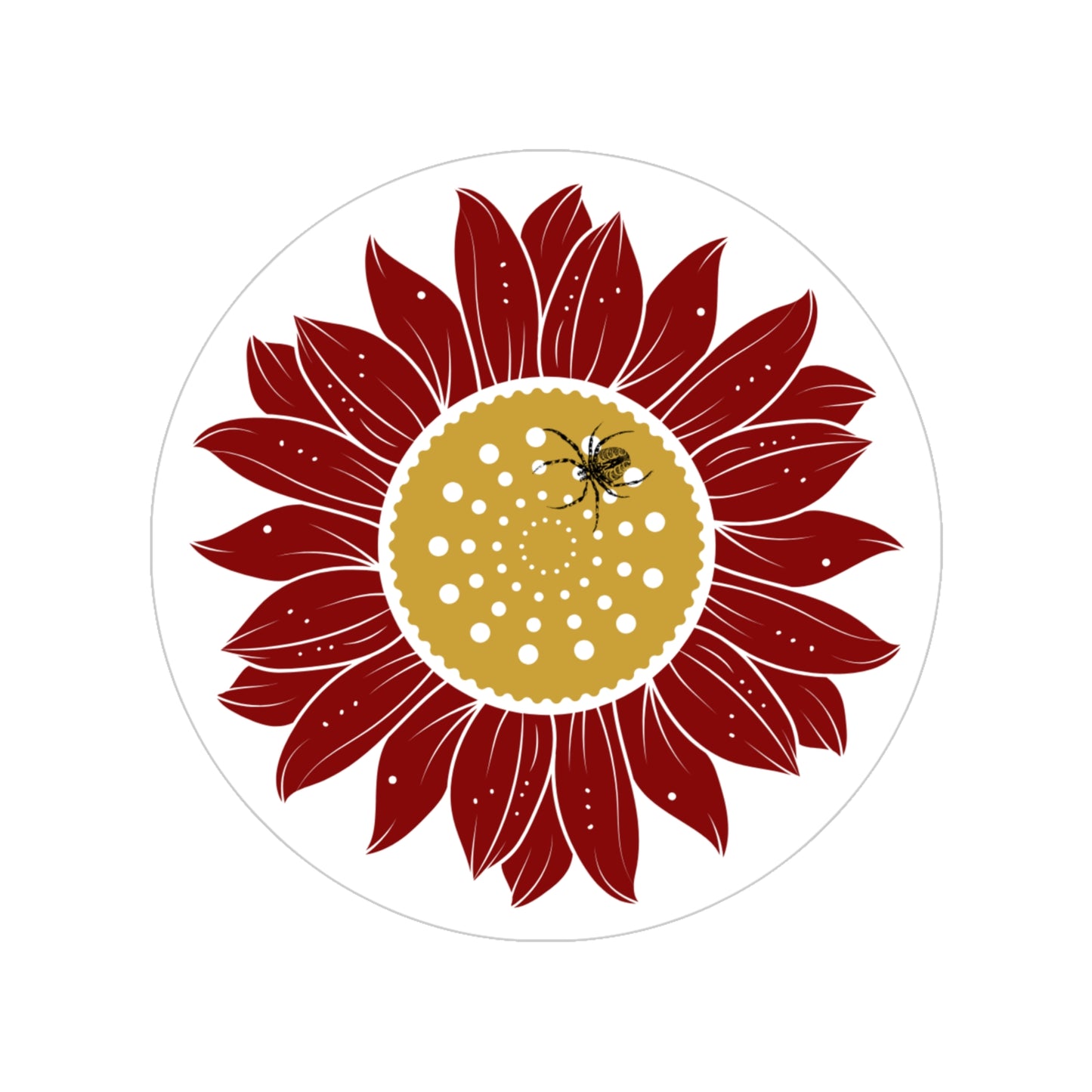 Transparent Outdoor Flower Sticker, Sunflower Decal, Boho Outdoor Art, Car Decoration, Nature Lover Gift
