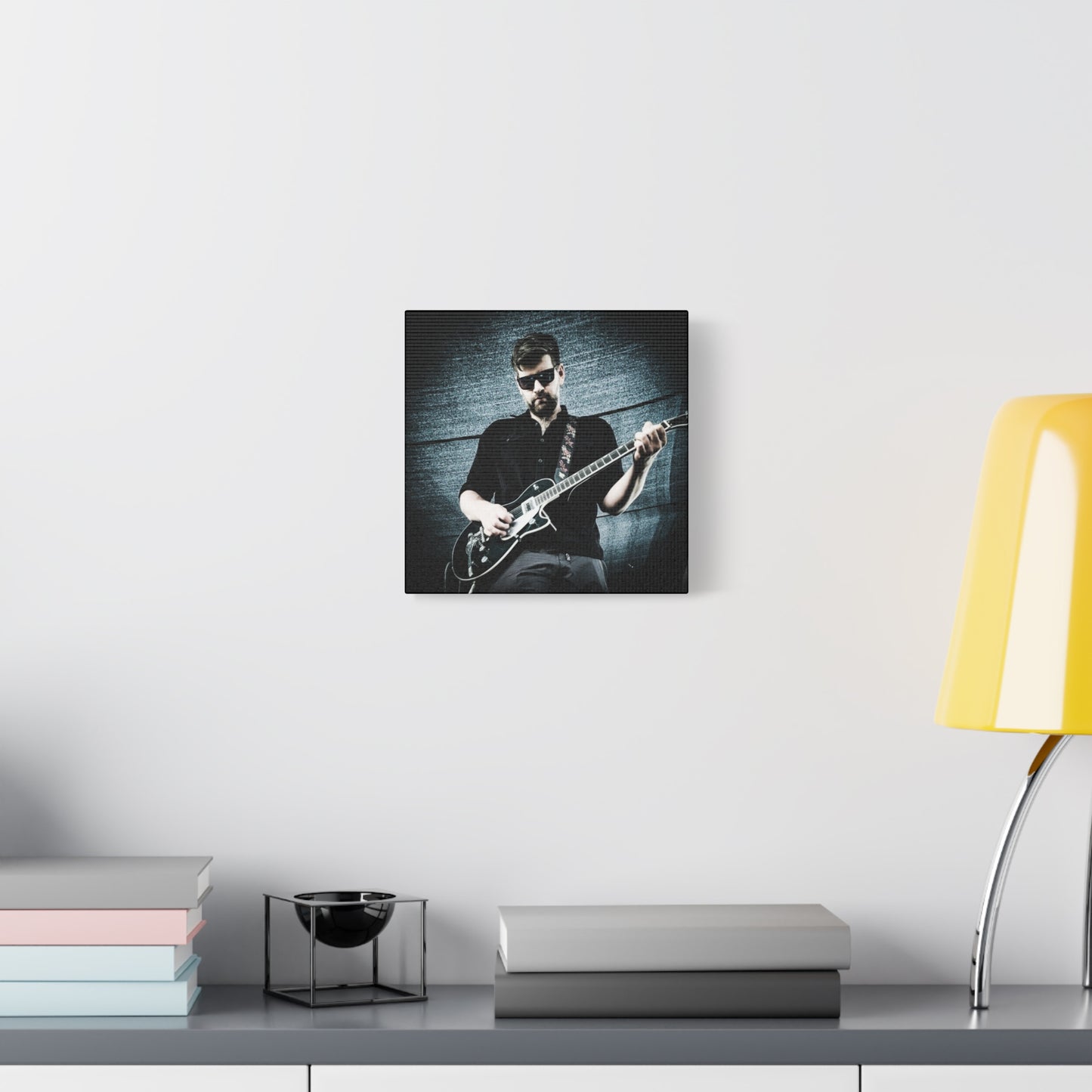 Rock Music Canvas Wall Art, Guitarist Decor, Music Lover Gift, Stretched Matte Canvas, Album Cover Art, Home Decor