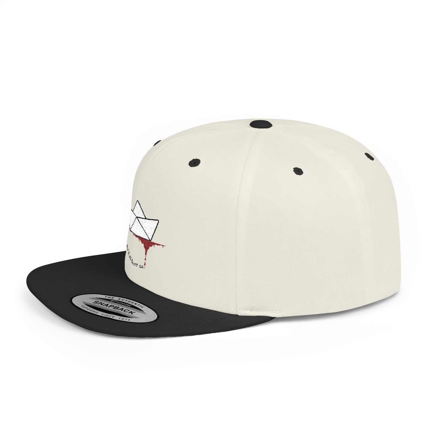 Floating On Paper Boat and River of Blood Flat Bill Snapback