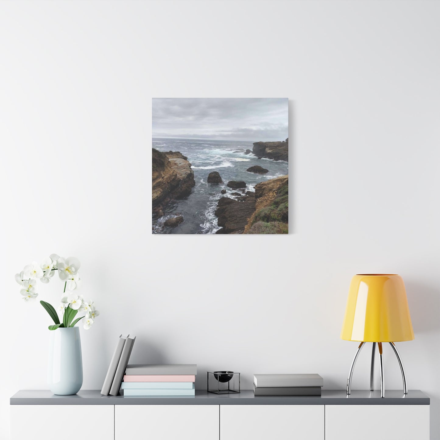 Ocean Waves Matte Canvas Art, Coastal Wall Decor, Seascape Print, Beach Home Decoration, Nautical Art Piece