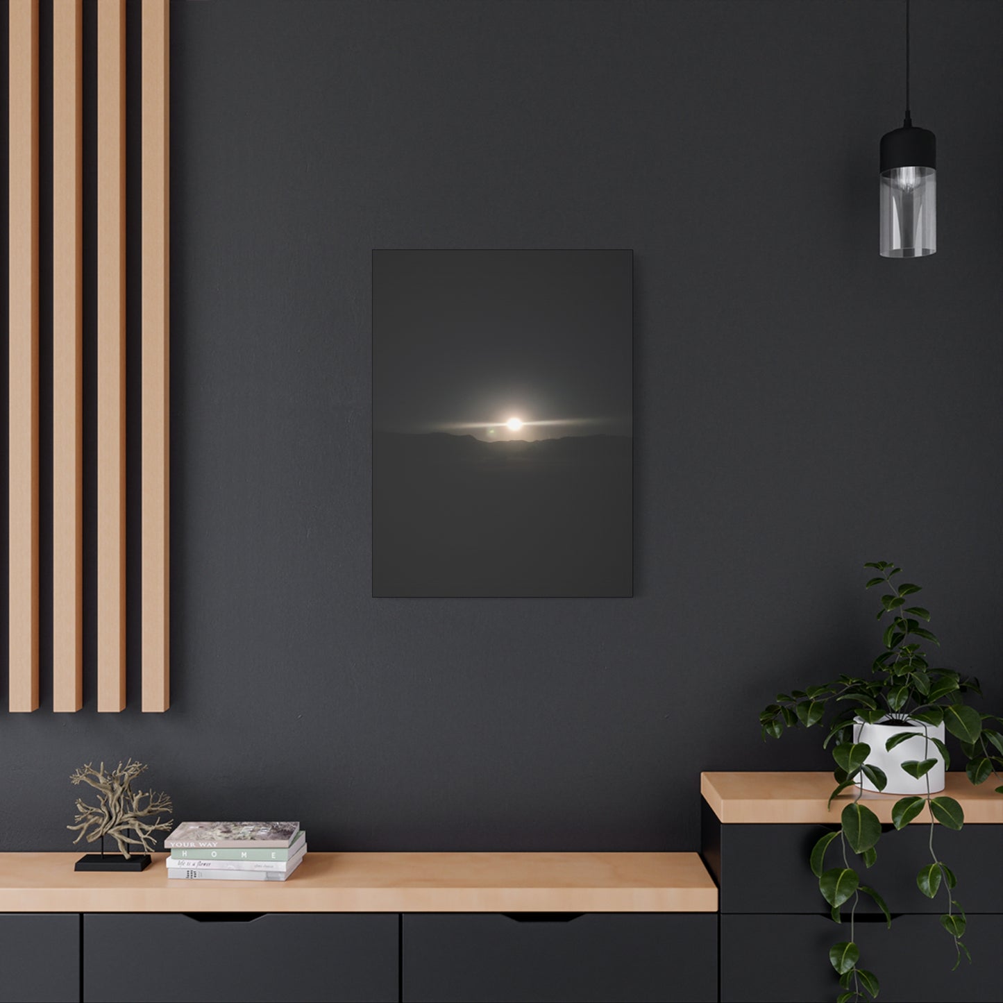 Stretched Canvas Art Print, Modern Wall Decor, Sunset Photography, Home Aesthetic, Gift for Her, Art for Living Room