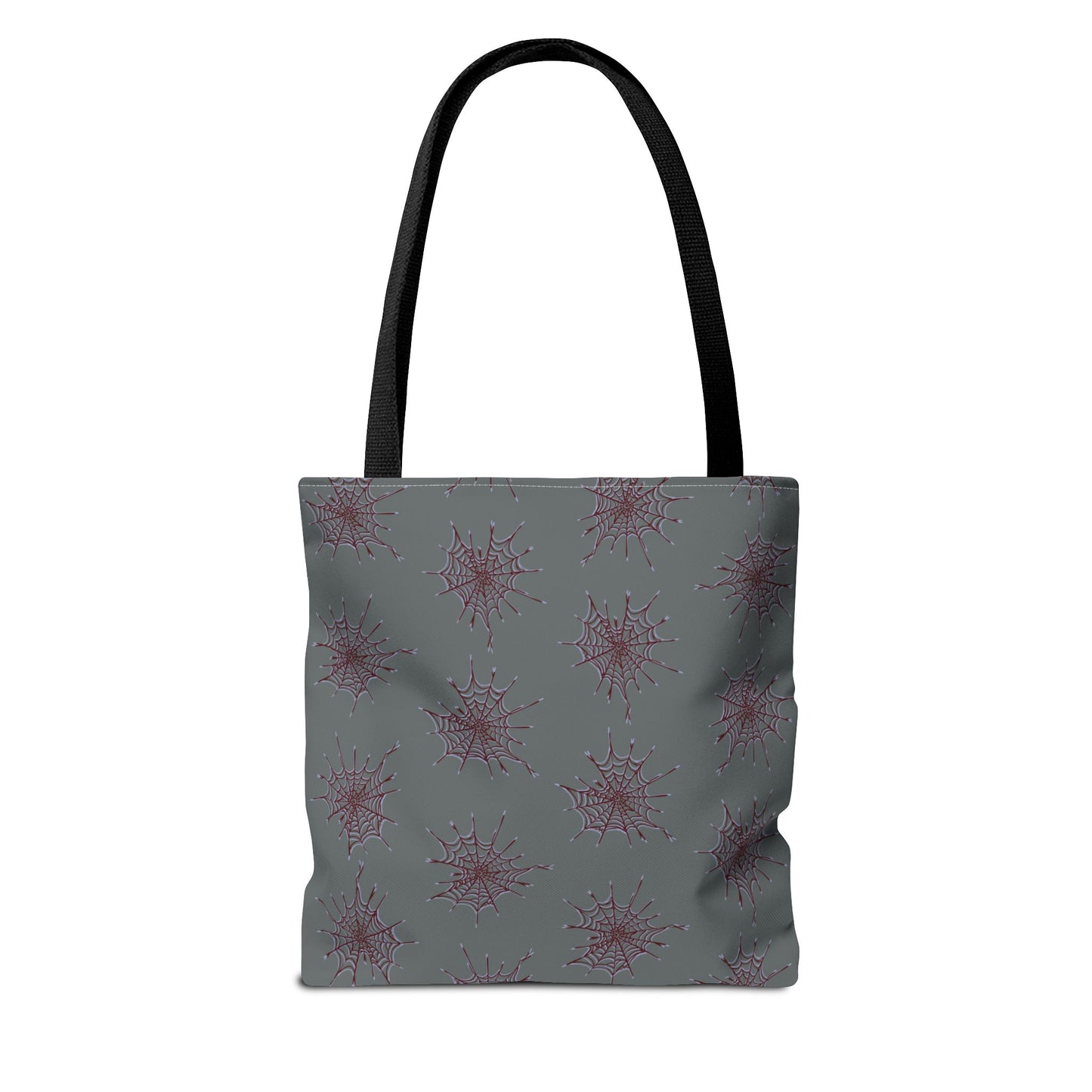Chic Dark Grey and red Heart Web Tote Bag, Stylish Grocery Bag, Eco-Friendly Shopping Tote, Gift Bag for Her, Casual Beach Bag