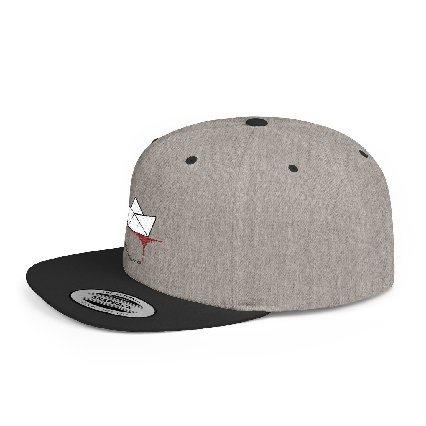 Floating On Paper Boat and River of Blood Flat Bill Snapback