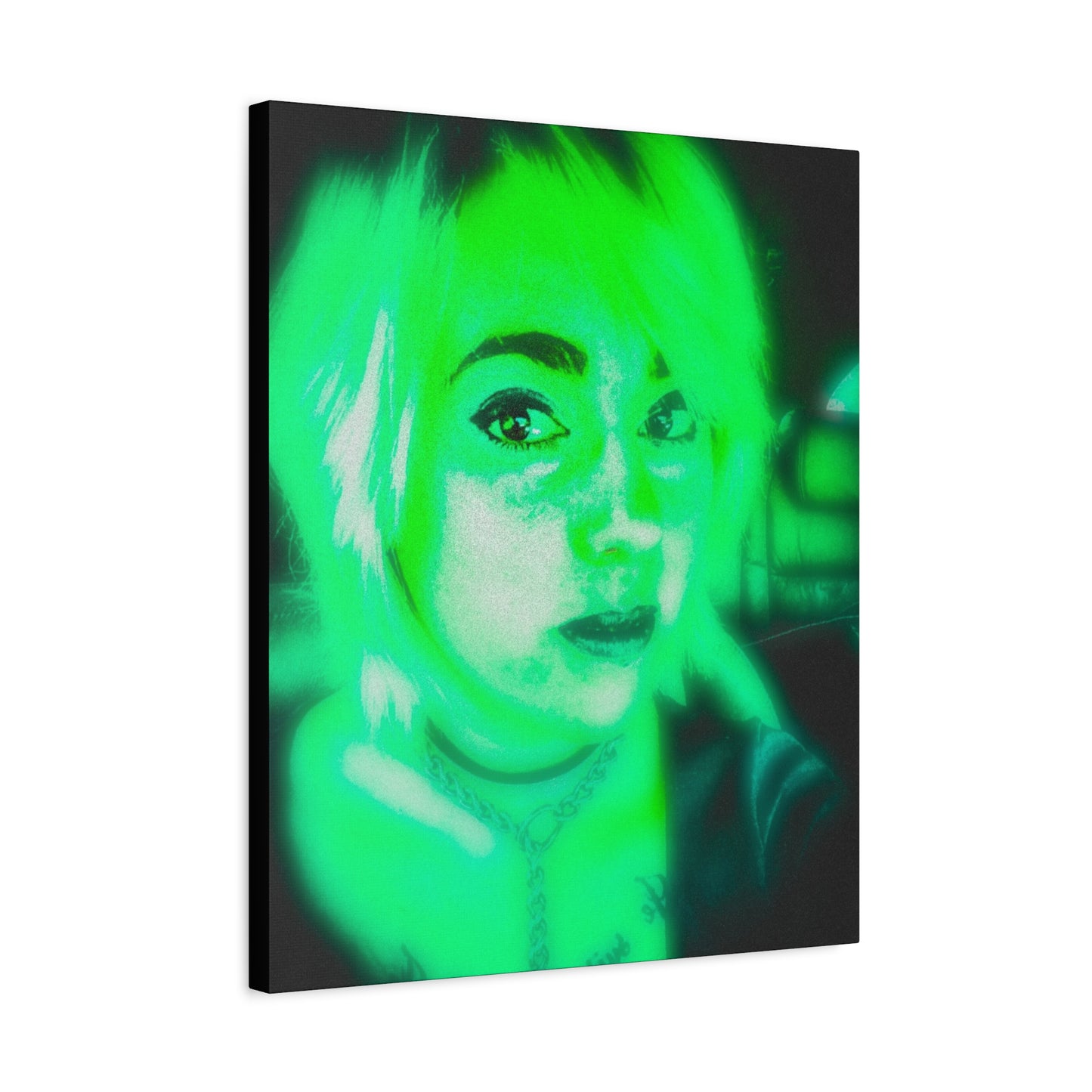 Canvas Wall Art, Unique Decor for Home, Personalized Gift, Funky Aesthetic, Green Vibe Art