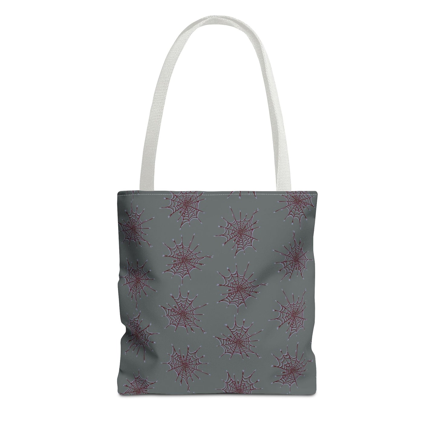 Chic Dark Grey and red Heart Web Tote Bag, Stylish Grocery Bag, Eco-Friendly Shopping Tote, Gift Bag for Her, Casual Beach Bag
