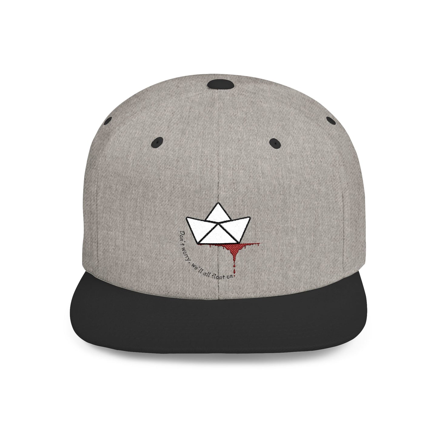 Floating On Paper Boat and River of Blood Flat Bill Snapback