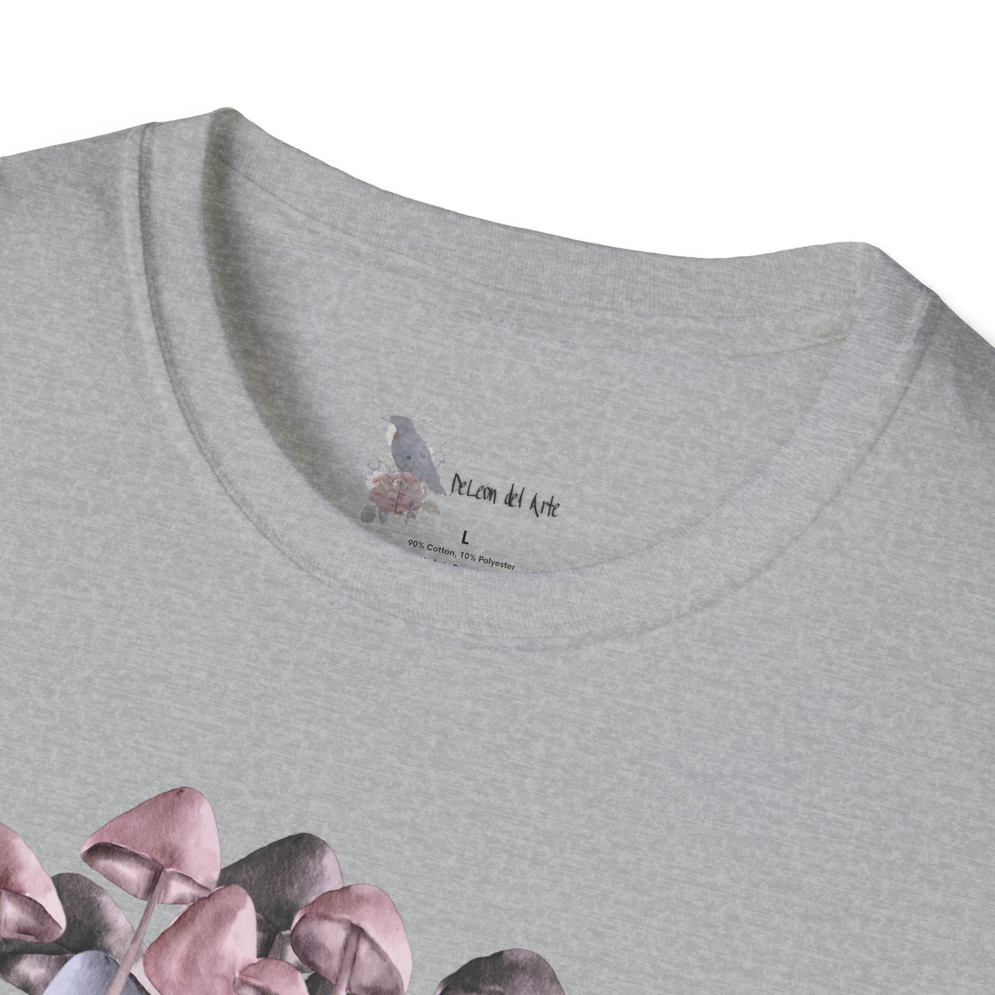 Mushroom Art Unisex T-Shirt - Softstyle Tee for Nature Lovers, Eco-Friendly Fashion, Gift for Friends, Boho Style, Music Festivals