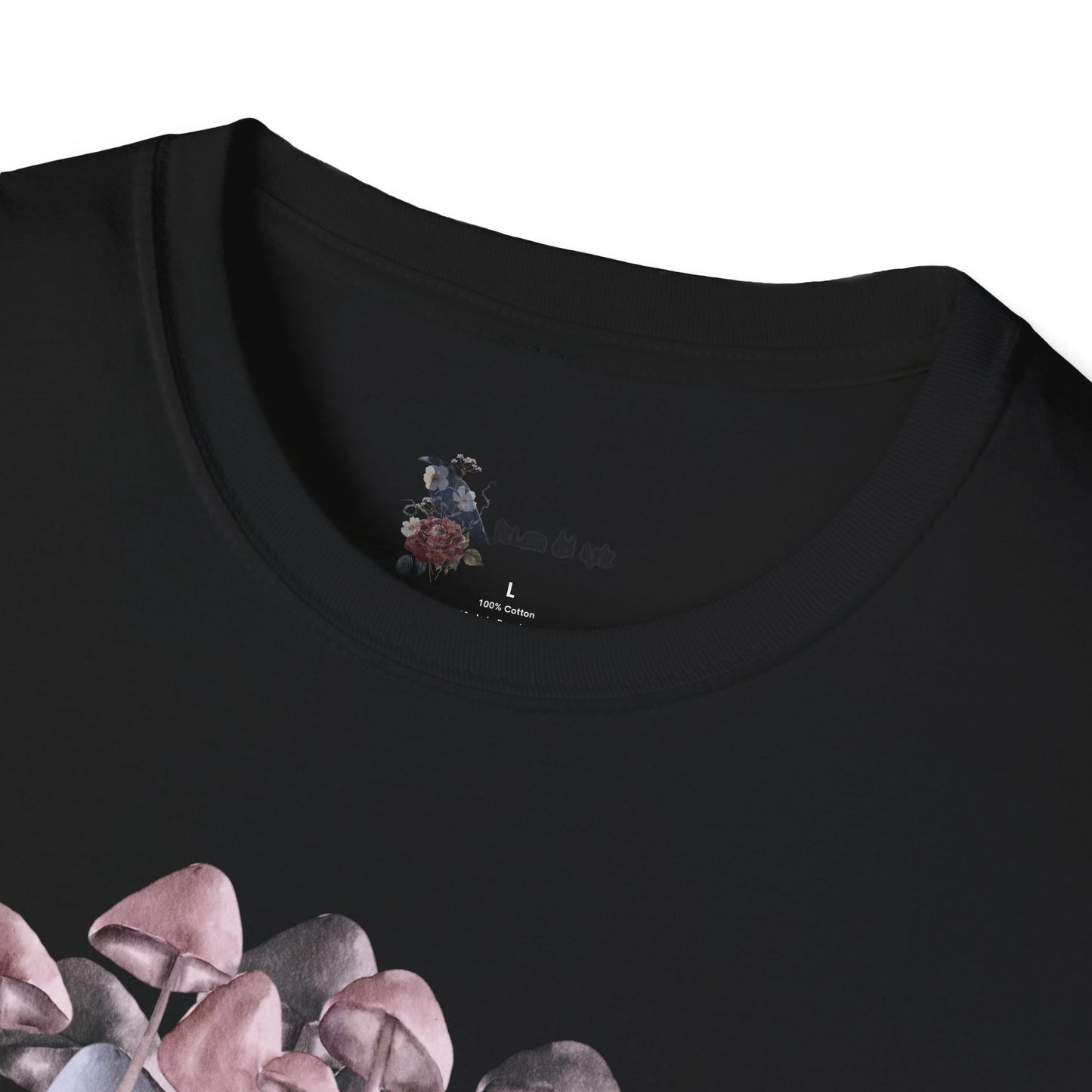 Mushroom Art Unisex T-Shirt - Softstyle Tee for Nature Lovers, Eco-Friendly Fashion, Gift for Friends, Boho Style, Music Festivals