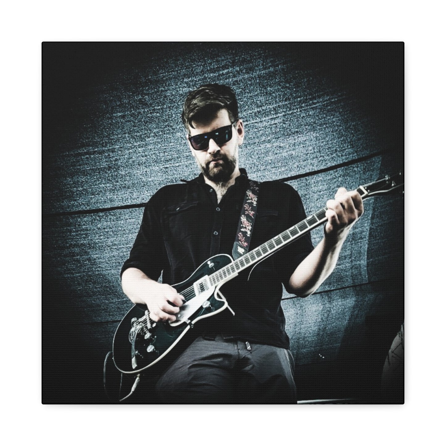Rock Music Canvas Wall Art, Guitarist Decor, Music Lover Gift, Stretched Matte Canvas, Album Cover Art, Home Decor