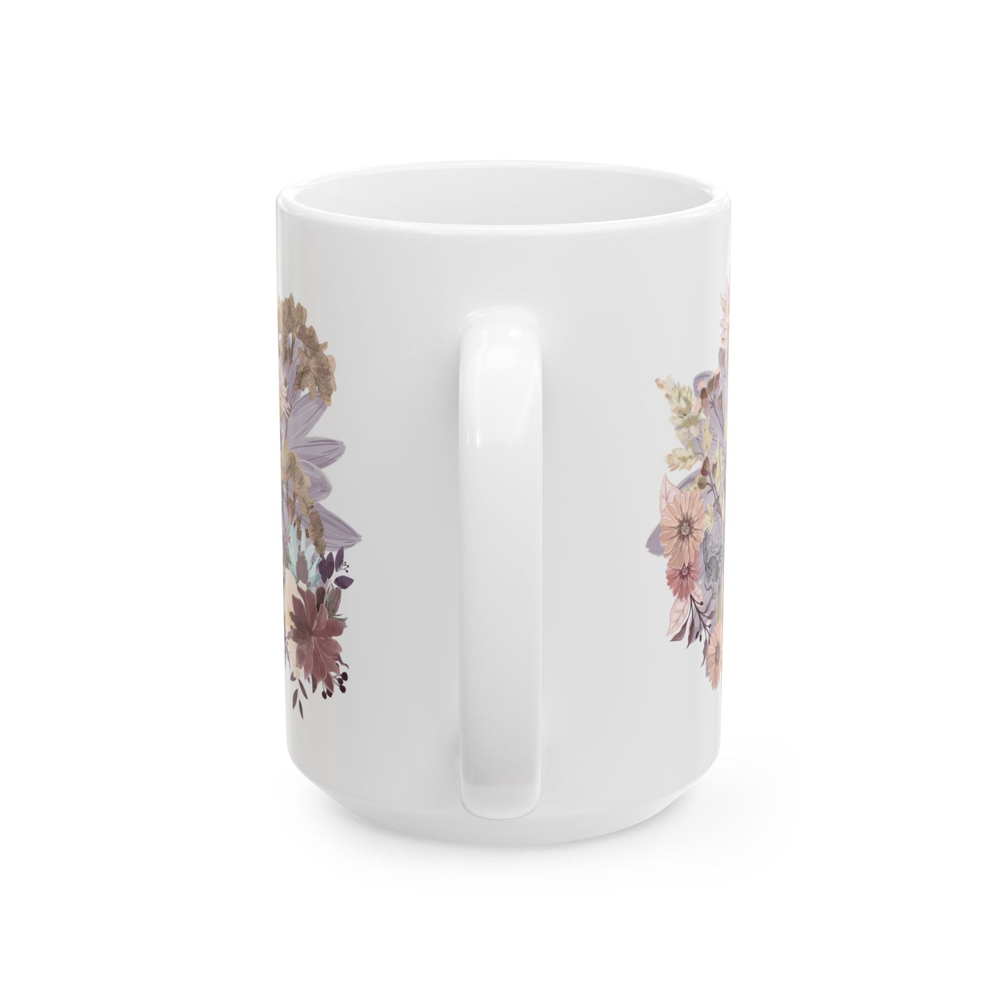Floral Ceramic Mug - Perfect for Tea Lovers, Great Gift for Birthdays, Anniversaries, Housewarming, Coffee, Nature Enthusiasts