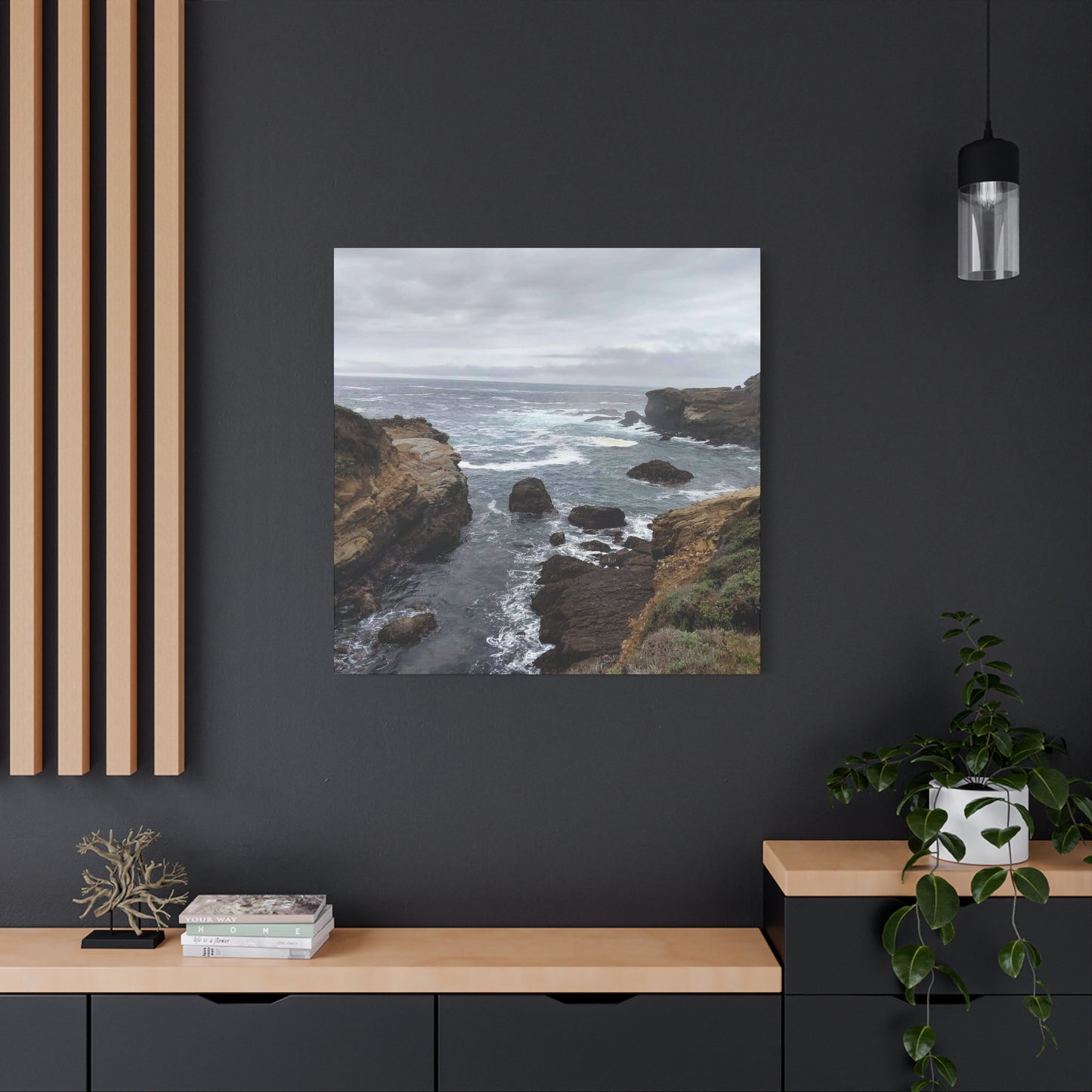 Ocean Waves Matte Canvas Art, Coastal Wall Decor, Seascape Print, Beach Home Decoration, Nautical Art Piece