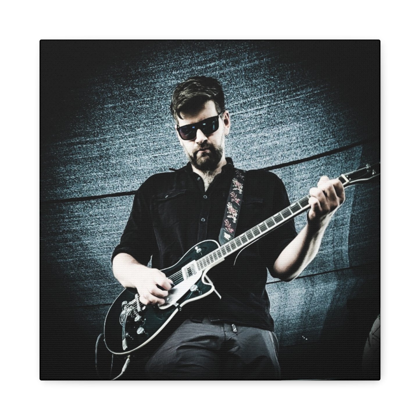 Rock Music Canvas Wall Art, Guitarist Decor, Music Lover Gift, Stretched Matte Canvas, Album Cover Art, Home Decor