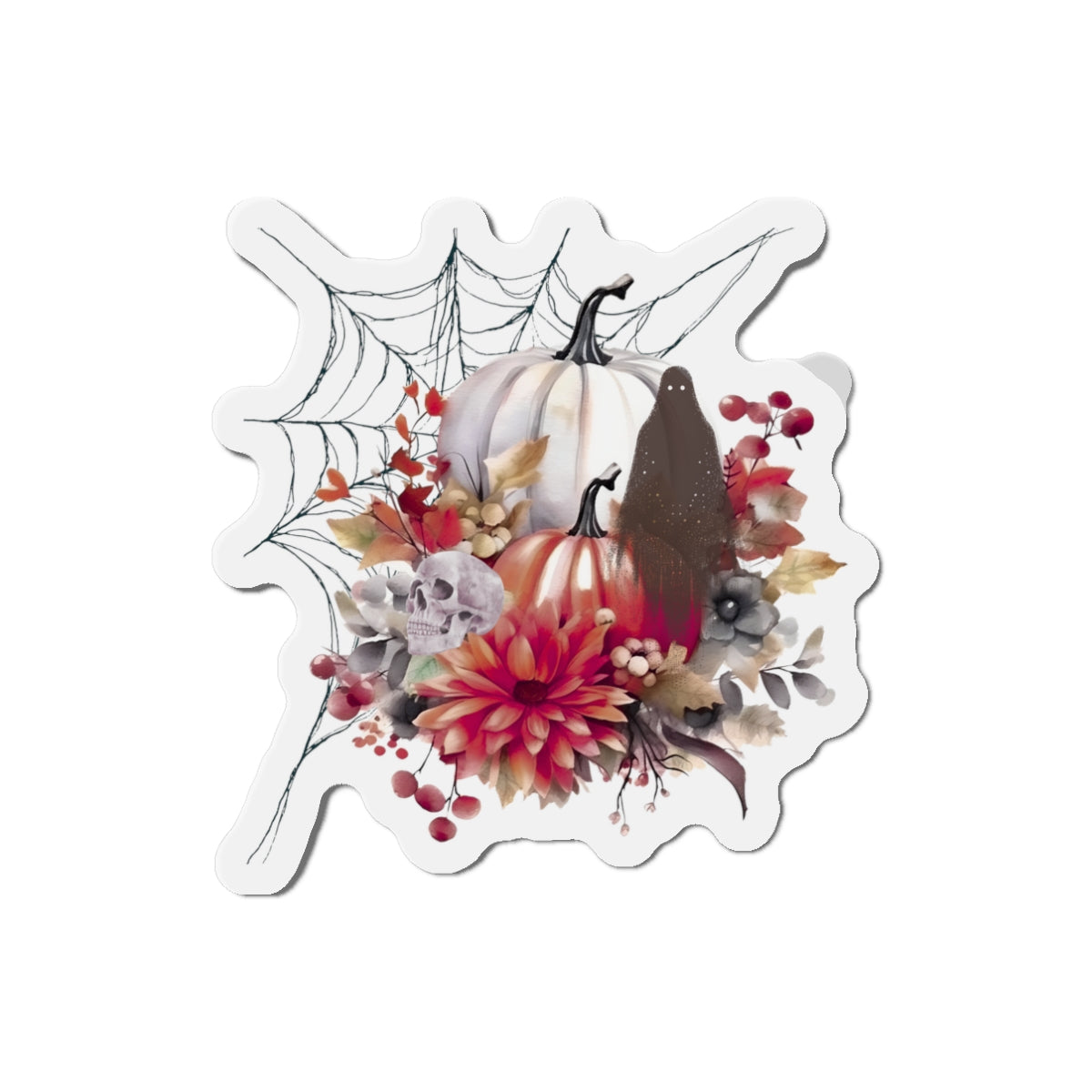 Autumn Pumpkin Die-Cut Magnets - Fall Decor, Halloween, Kitchen Accessories, Gifts for Her, Refrigerator Magnet