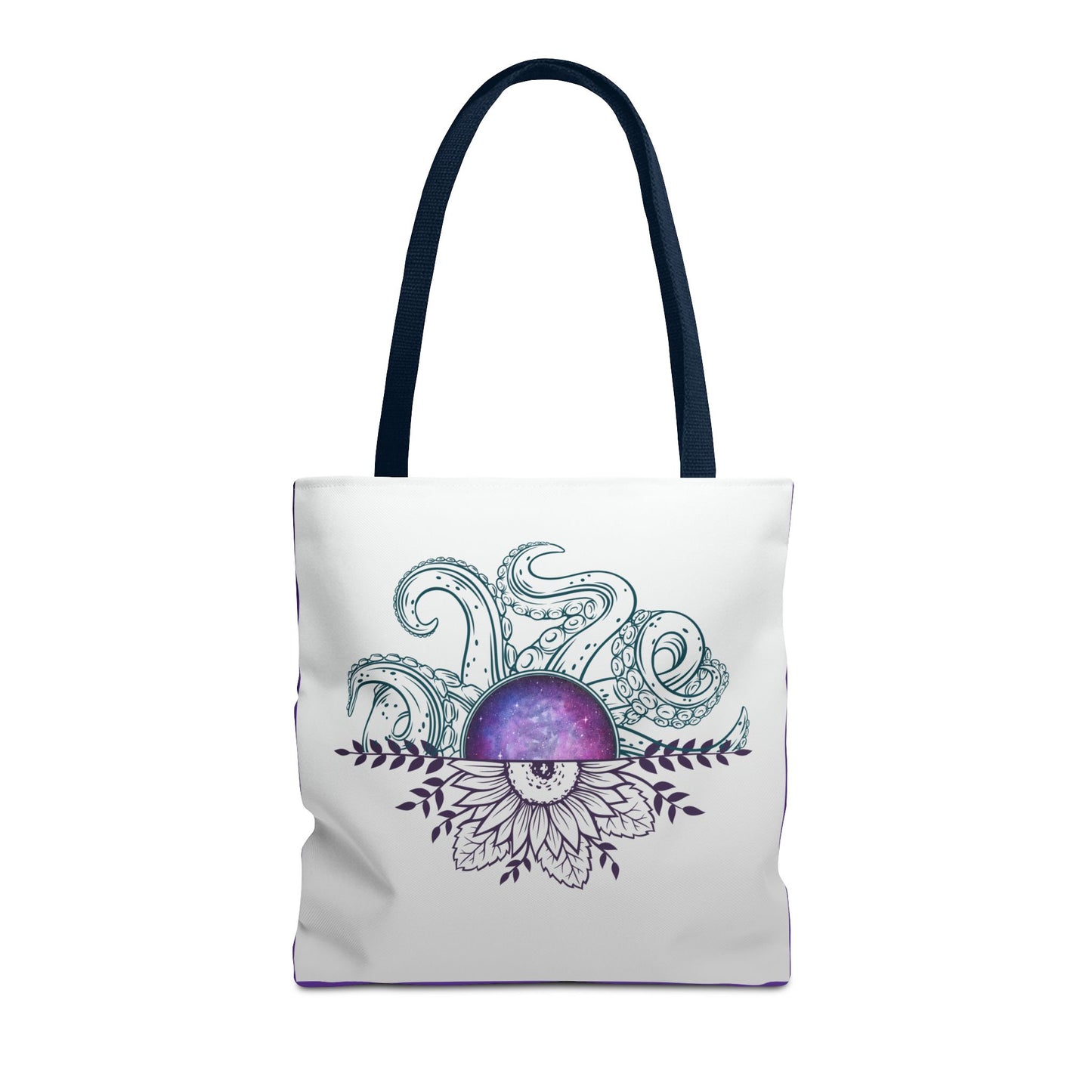 Whimsical Octopus Floral Tote Bag, Beach Bag, Grocery Tote, Eco-Friendly Bag, Gift for Ocean Lovers, Unique Art Carryall
