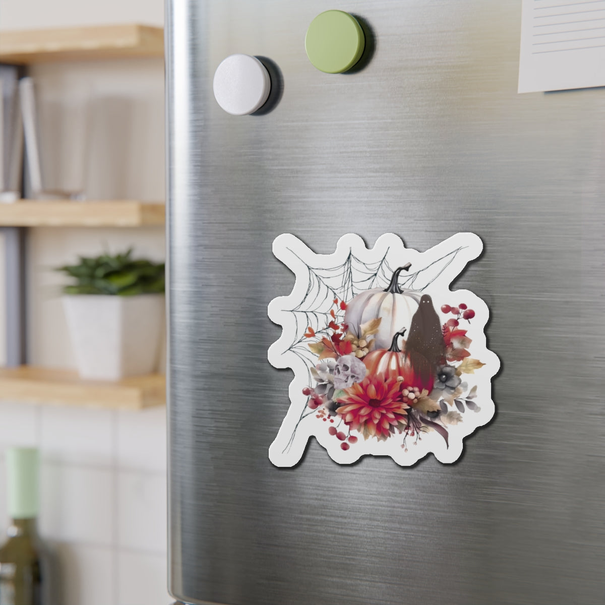 Autumn Pumpkin Die-Cut Magnets - Fall Decor, Halloween, Kitchen Accessories, Gifts for Her, Refrigerator Magnet