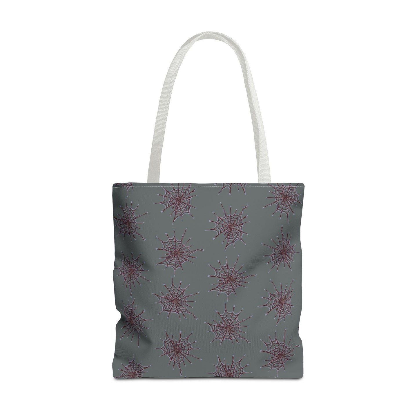 Chic Dark Grey and red Heart Web Tote Bag, Stylish Grocery Bag, Eco-Friendly Shopping Tote, Gift Bag for Her, Casual Beach Bag