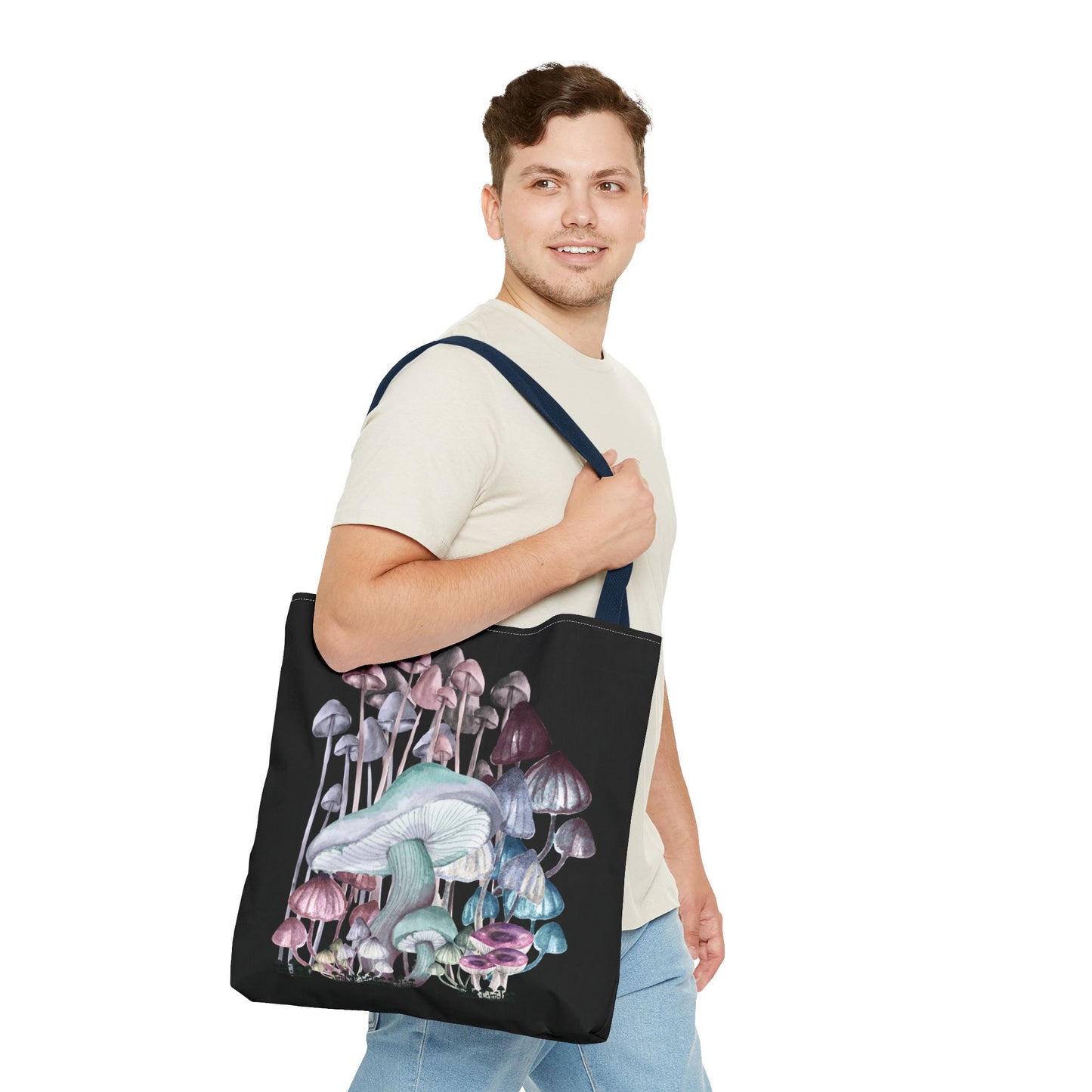 Whimsical Mushroom Tote Bag, Reusable Shopping Bag, Eco-Friendly Gift, Nature-Inspired, Boho Style Bag, Perfect for Farmers Markets, Travel