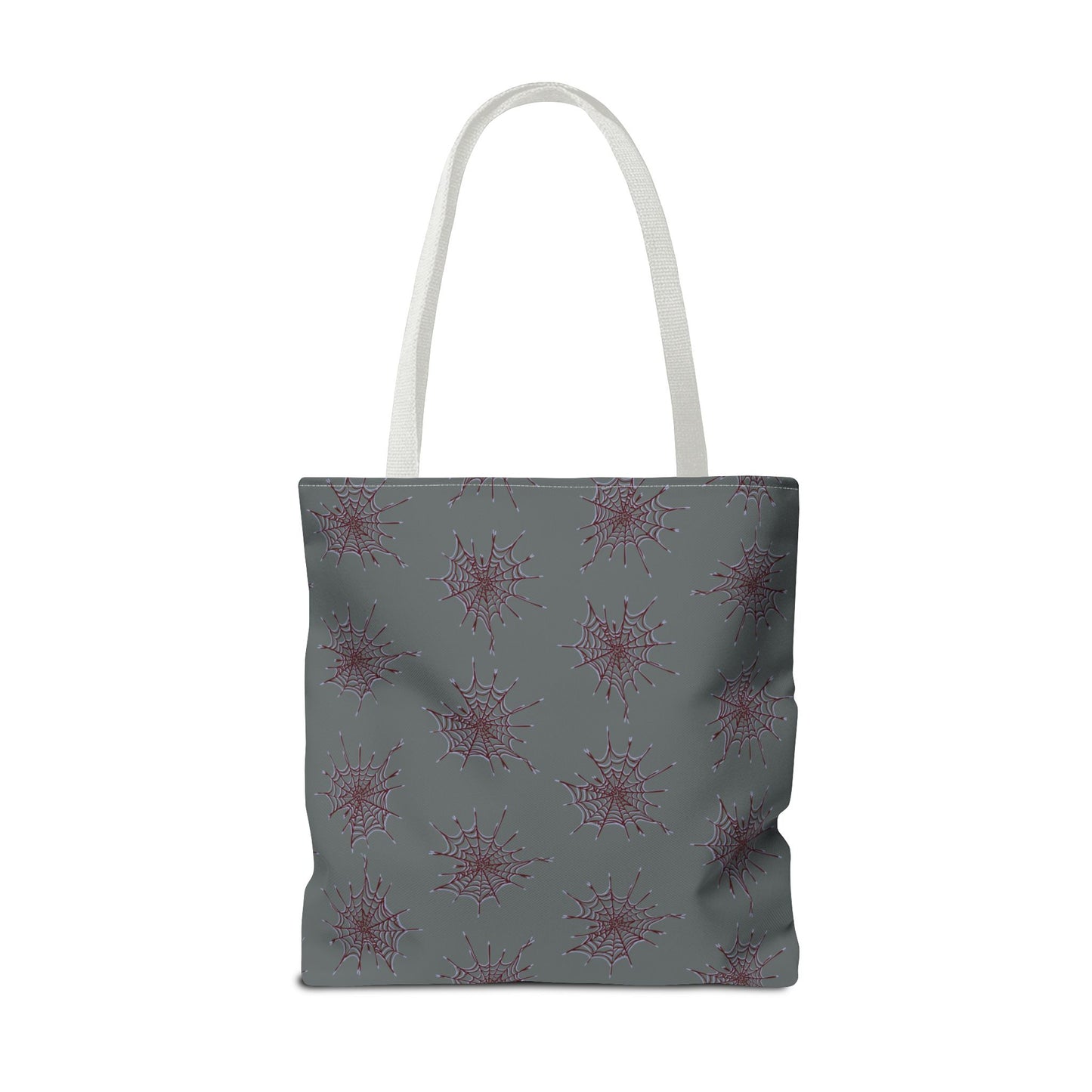 Chic Dark Grey and red Heart Web Tote Bag, Stylish Grocery Bag, Eco-Friendly Shopping Tote, Gift Bag for Her, Casual Beach Bag