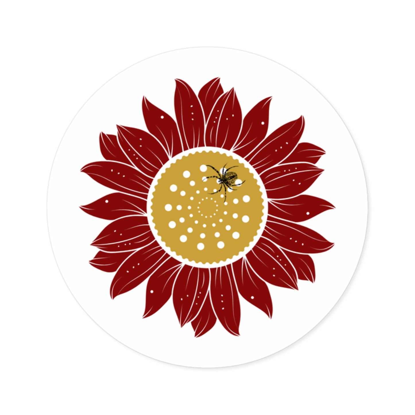 Sunflower Round Stickers, Indoor\Outdoor