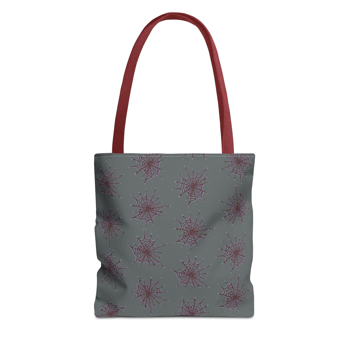 Chic Dark Grey and red Heart Web Tote Bag, Stylish Grocery Bag, Eco-Friendly Shopping Tote, Gift Bag for Her, Casual Beach Bag