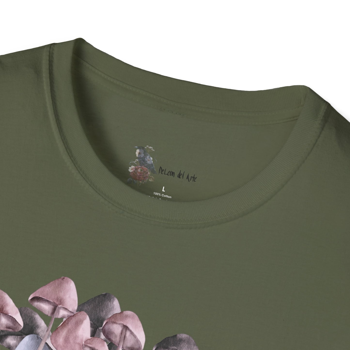 Mushroom Art Unisex T-Shirt - Softstyle Tee for Nature Lovers, Eco-Friendly Fashion, Gift for Friends, Boho Style, Music Festivals