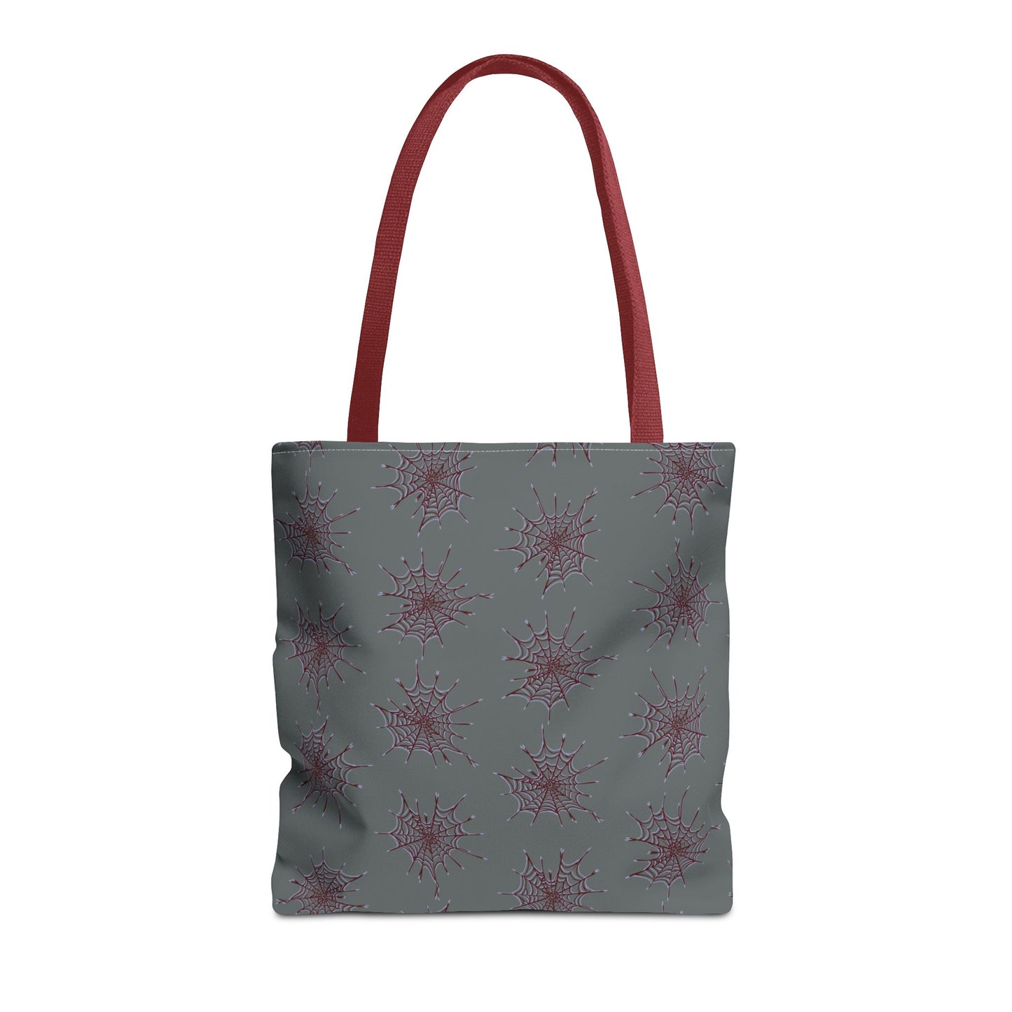 Chic Dark Grey and red Heart Web Tote Bag, Stylish Grocery Bag, Eco-Friendly Shopping Tote, Gift Bag for Her, Casual Beach Bag
