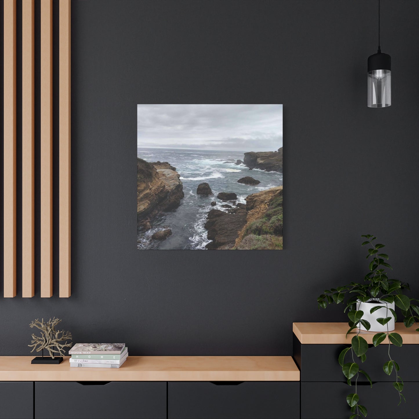 Ocean Waves Matte Canvas Art, Coastal Wall Decor, Seascape Print, Beach Home Decoration, Nautical Art Piece