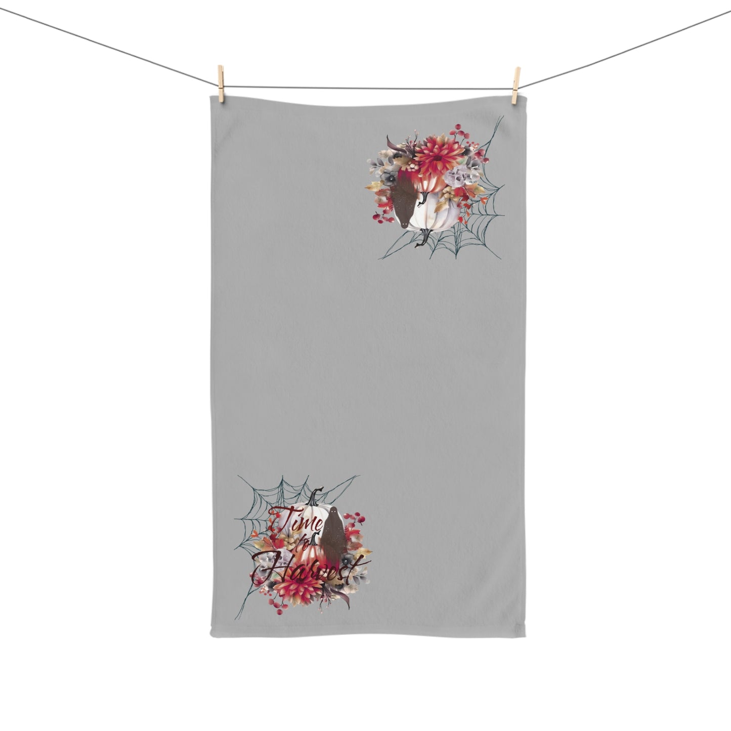 Autumn-Themed Hand Towel, Cozy Kitchen Decor, Halloween Gift, Fall Bathroom Accessories, Rustic Home Styling
