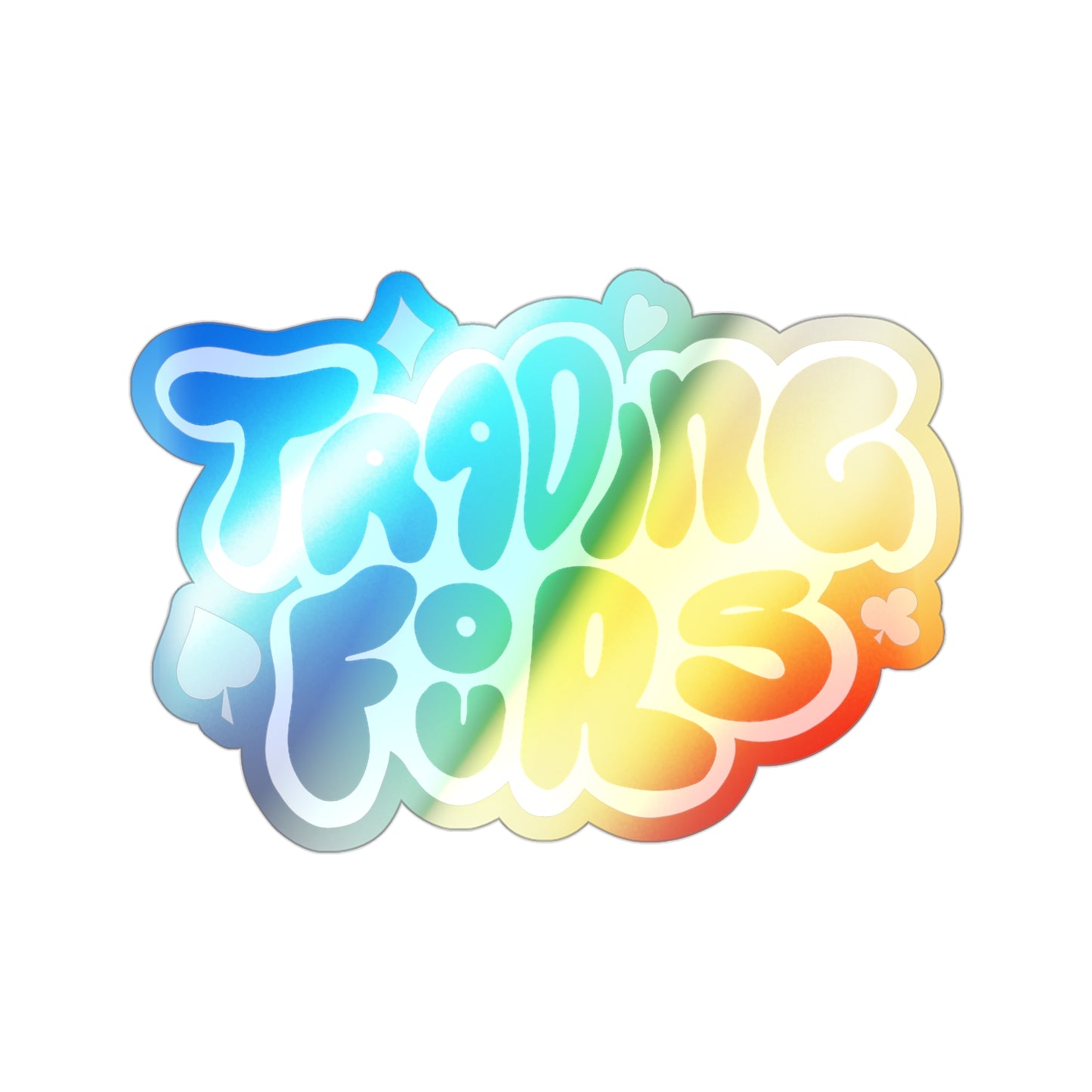 Trading Fours Band Logo 1 Holographic Die-Cut Stickers: Vibrant, Playful Decals for Personalization, Perfect for Journals, Laptops, and Gifts