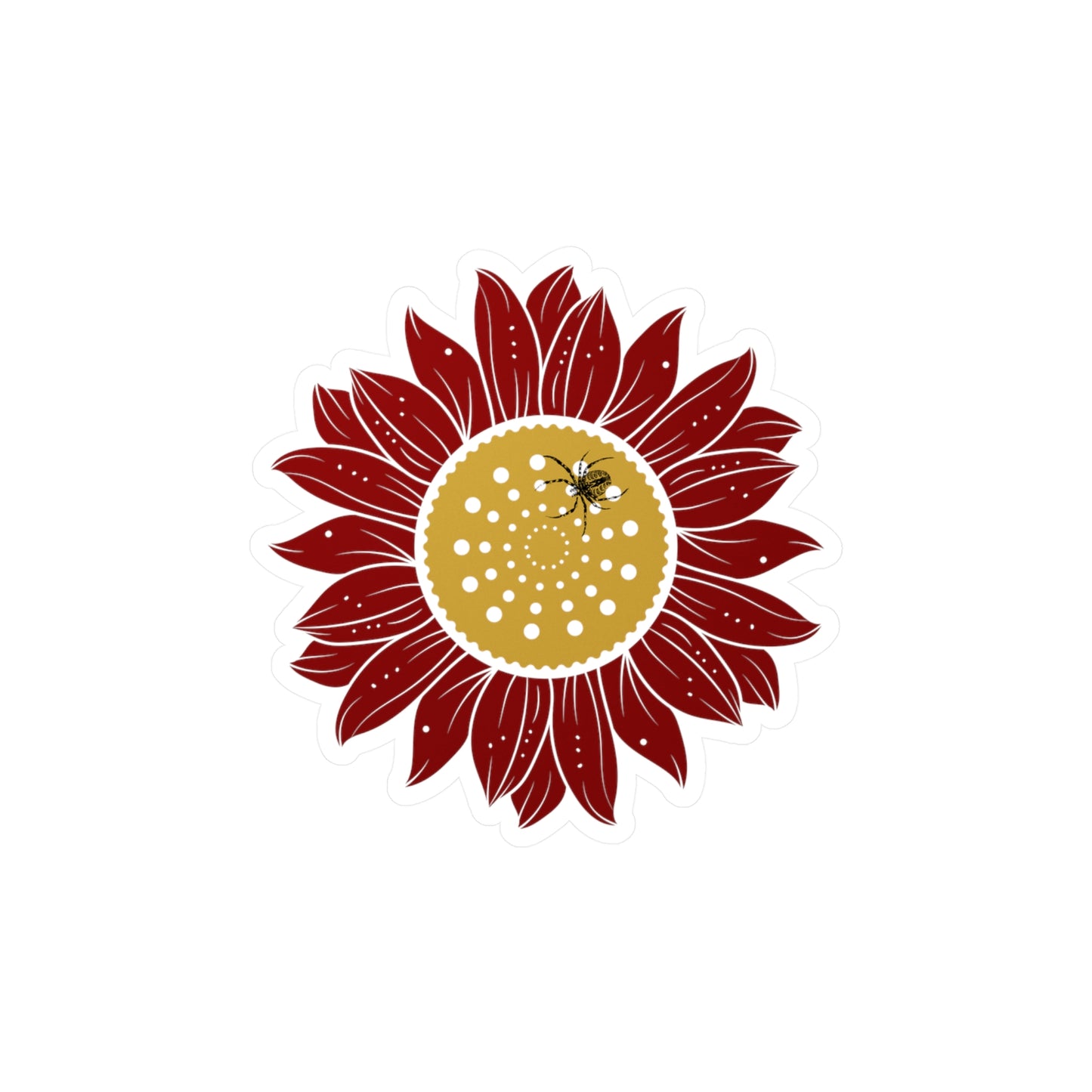 Sunflower Bright Floral Kiss-Cut Vinyl Decals | Boho Decor, Laptop Stickers, Home Office, Gift Ideas, Cute Wall Art