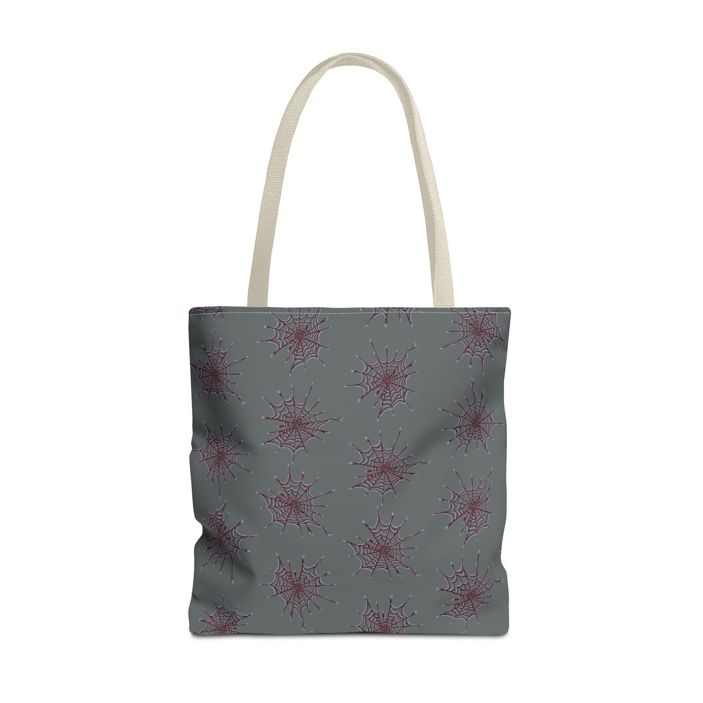 Chic Dark Grey and red Heart Web Tote Bag, Stylish Grocery Bag, Eco-Friendly Shopping Tote, Gift Bag for Her, Casual Beach Bag