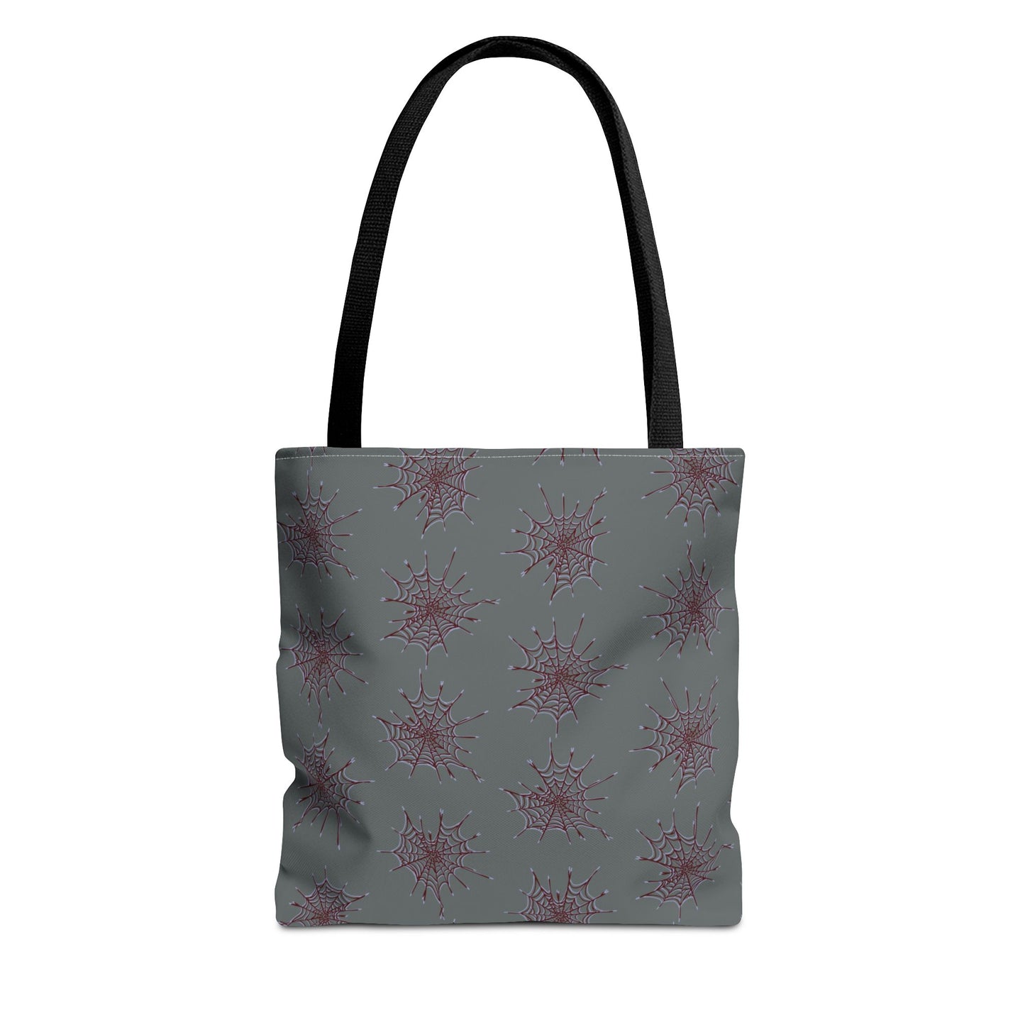 Chic Dark Grey and red Heart Web Tote Bag, Stylish Grocery Bag, Eco-Friendly Shopping Tote, Gift Bag for Her, Casual Beach Bag
