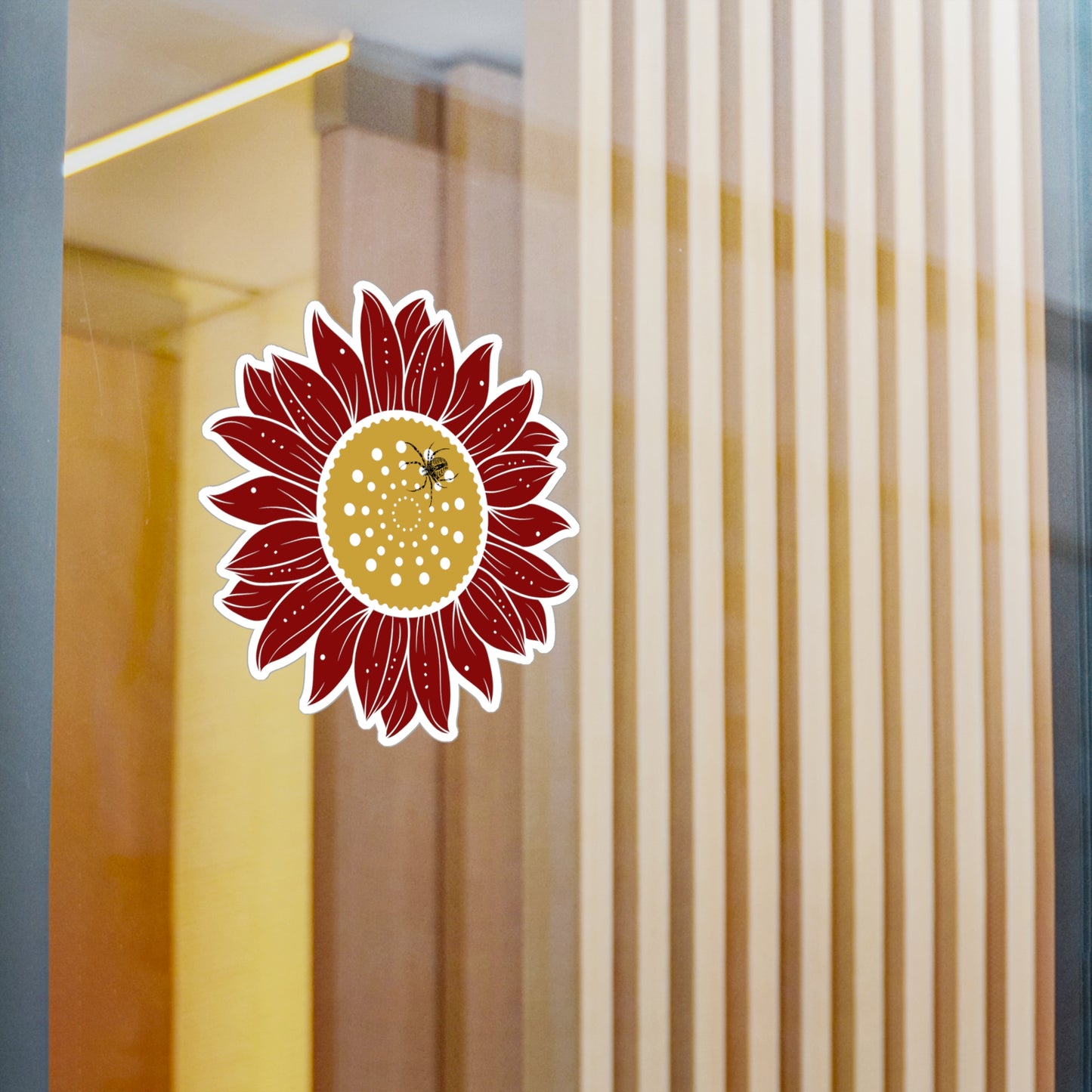 Sunflower Bright Floral Kiss-Cut Vinyl Decals | Boho Decor, Laptop Stickers, Home Office, Gift Ideas, Cute Wall Art