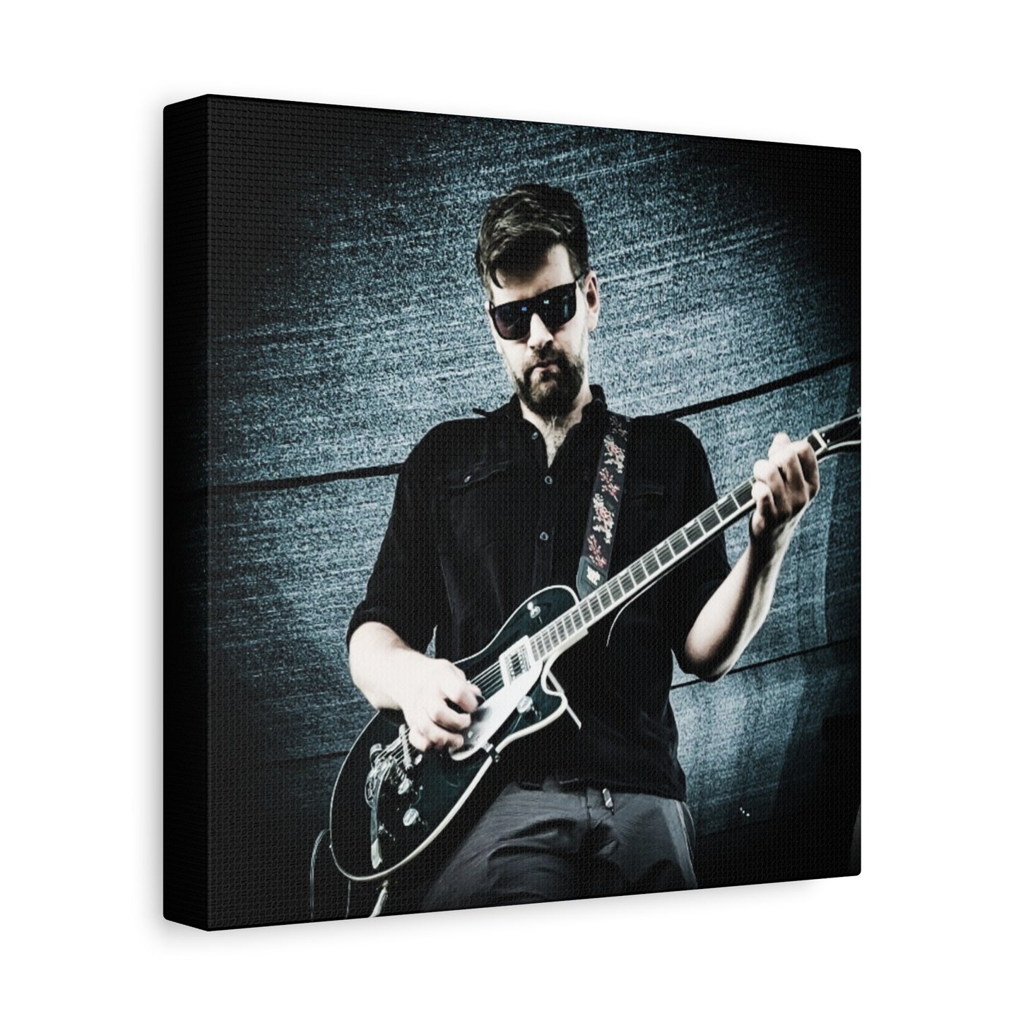Rock Music Canvas Wall Art, Guitarist Decor, Music Lover Gift, Stretched Matte Canvas, Album Cover Art, Home Decor