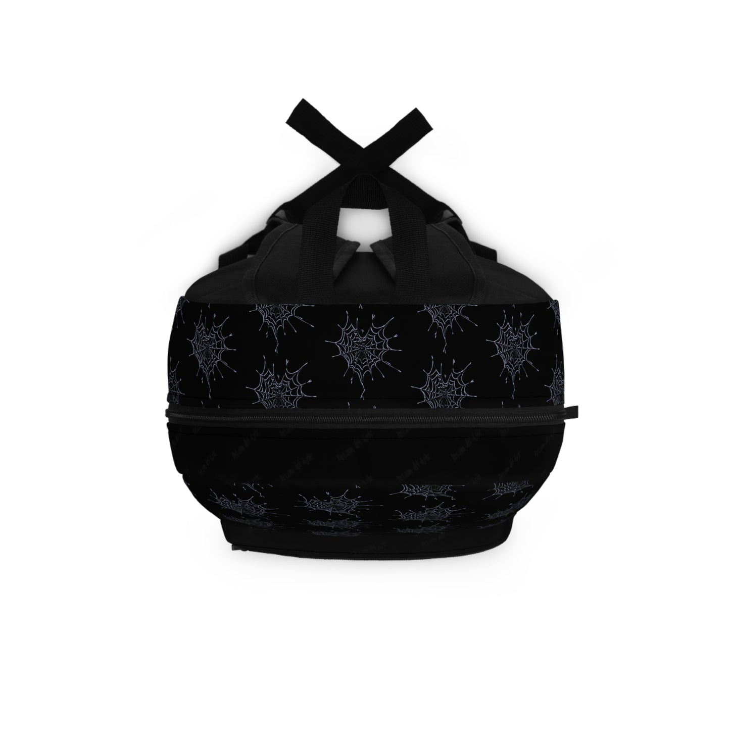 Black and Purple Heart Web Backpack for Students, Stylish School Bag, Art Tote, Unique Gift for Teens, Boho Travel Accessory