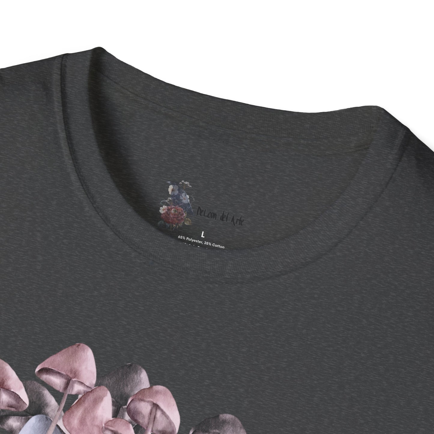 Mushroom Art Unisex T-Shirt - Softstyle Tee for Nature Lovers, Eco-Friendly Fashion, Gift for Friends, Boho Style, Music Festivals