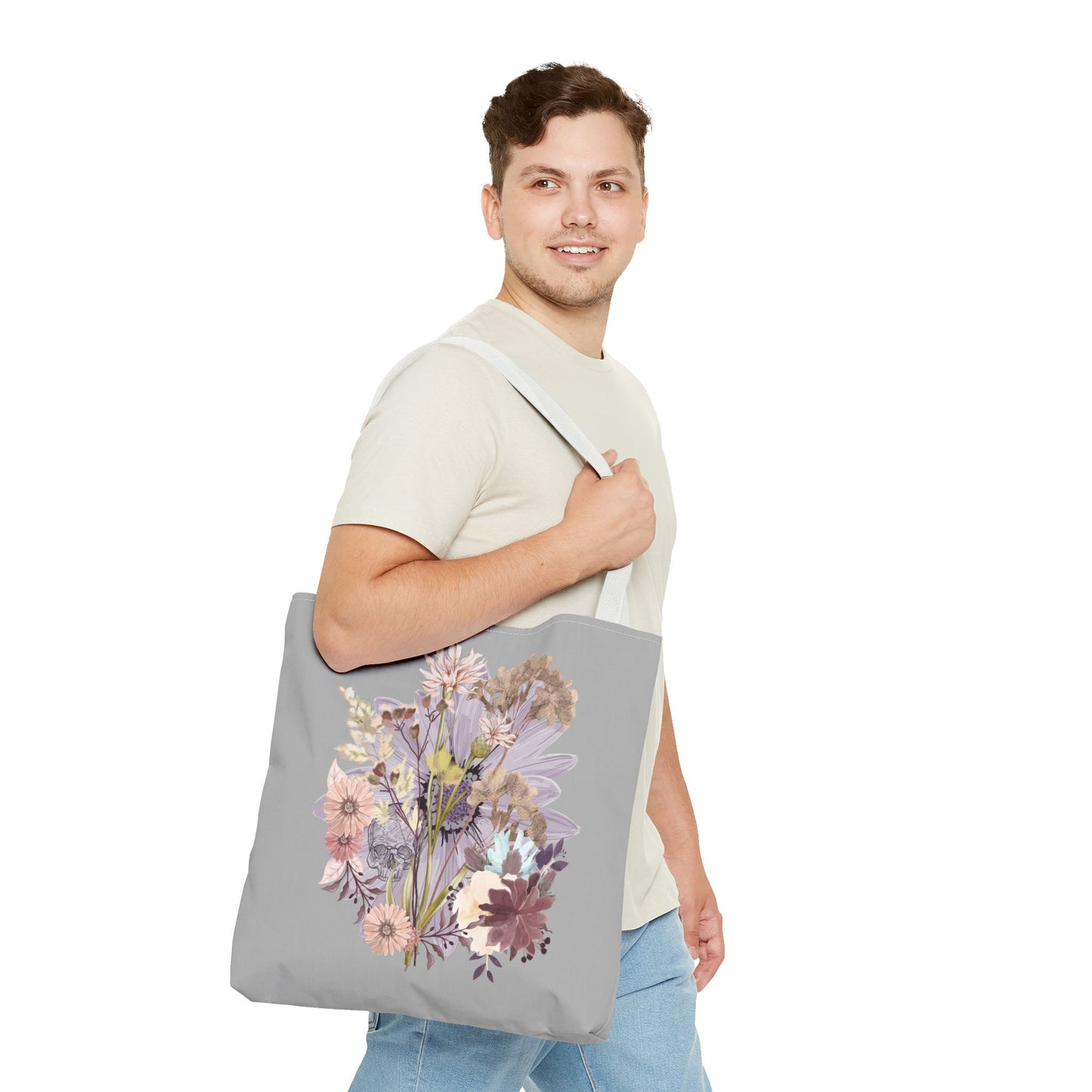 Floral Tote Bag - Vibrant Botanical Design, Spacious Shopping Companion, Eco-Friendly Gift for Nature Lovers, Perfect for Everyday Use