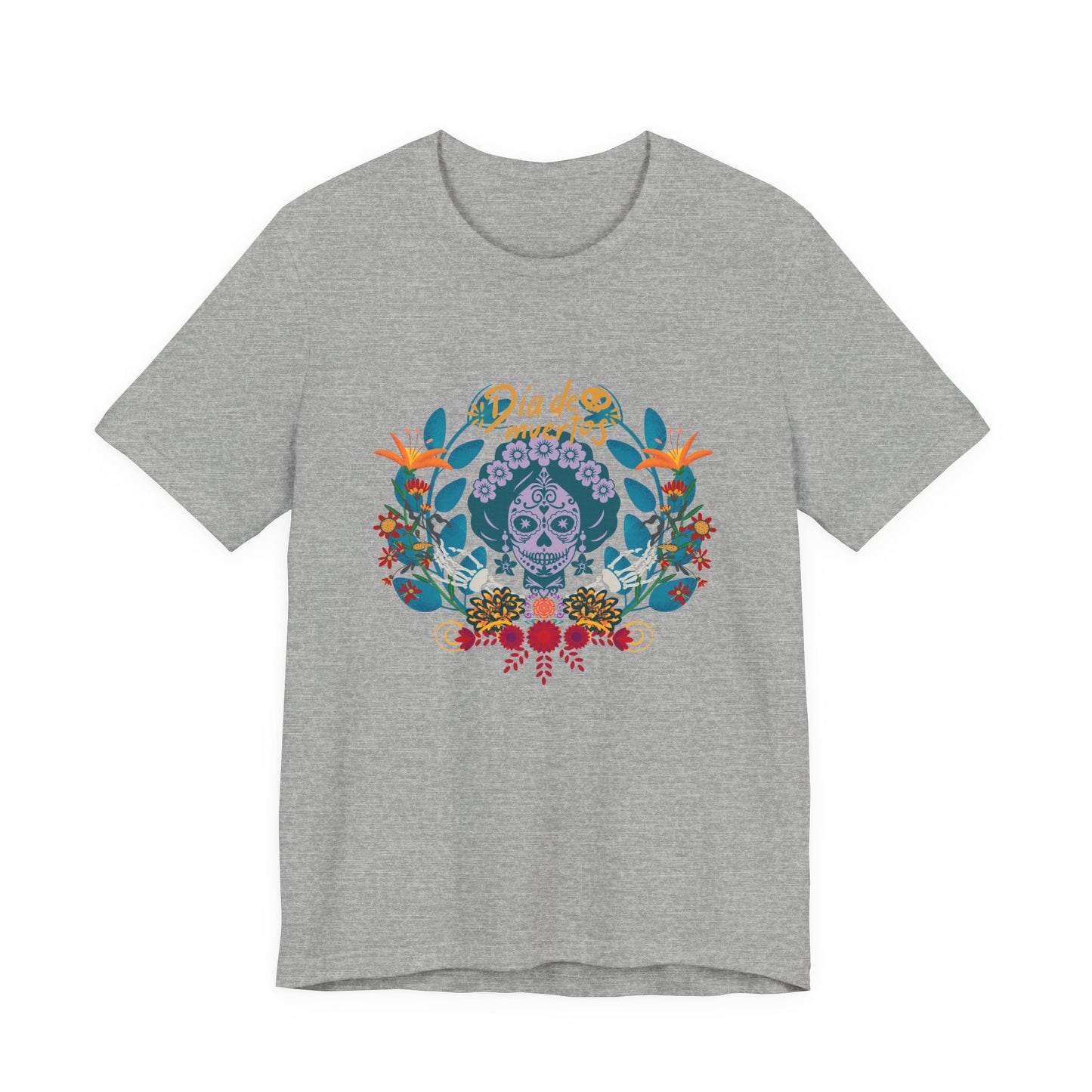 Dia de los Muertos Floral Tee | Unisex Jersey Short Sleeve T-Shirt, Fun Graphic Tee, Casual Wear, Gift for Día de los Muertos, [...]