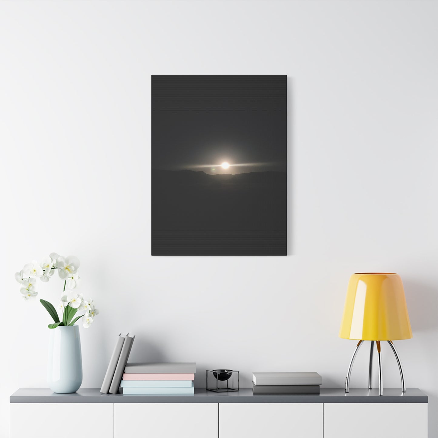 Stretched Canvas Art Print, Modern Wall Decor, Sunset Photography, Home Aesthetic, Gift for Her, Art for Living Room
