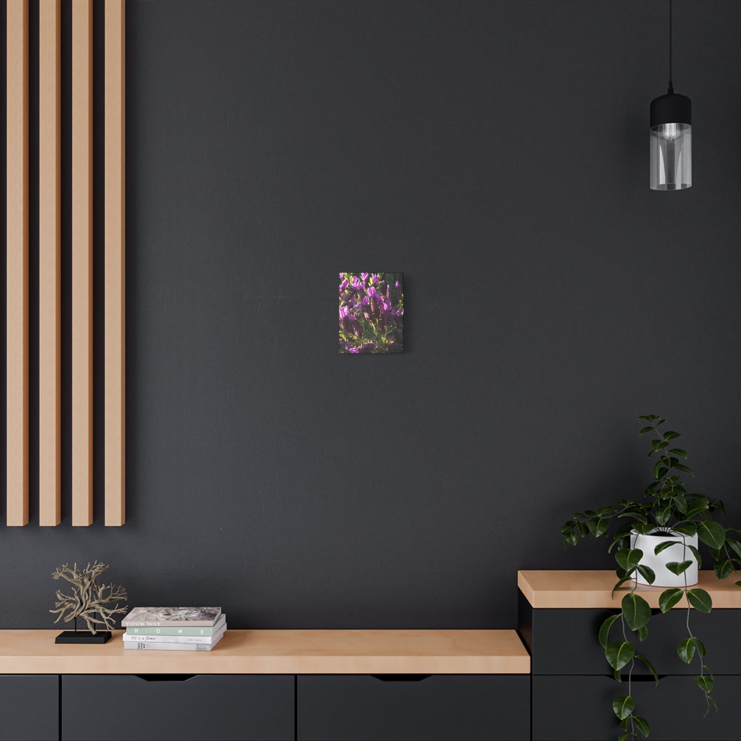 Purple Floral Canvas Wall Art, Botanical Decor, Nature Art, Home Decoration, Gift for Nature Lovers