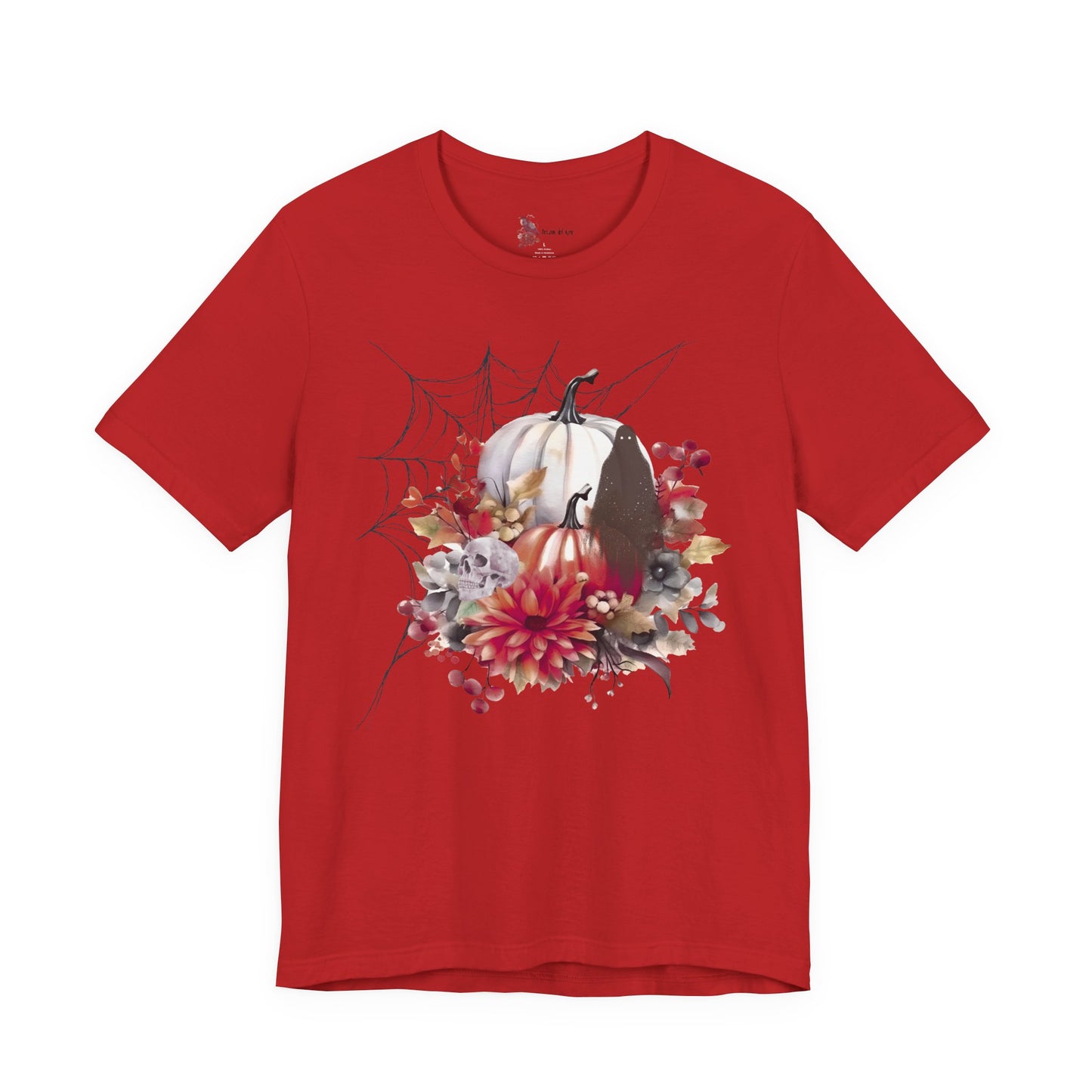 Autumn Vibes Short Sleeve Tee - Cozy Halloween Shirt, Spooky Seasonal Apparel, Fall T-Shirt, Pumpkin Graphic Tee, Unisex Fall Wardrobe