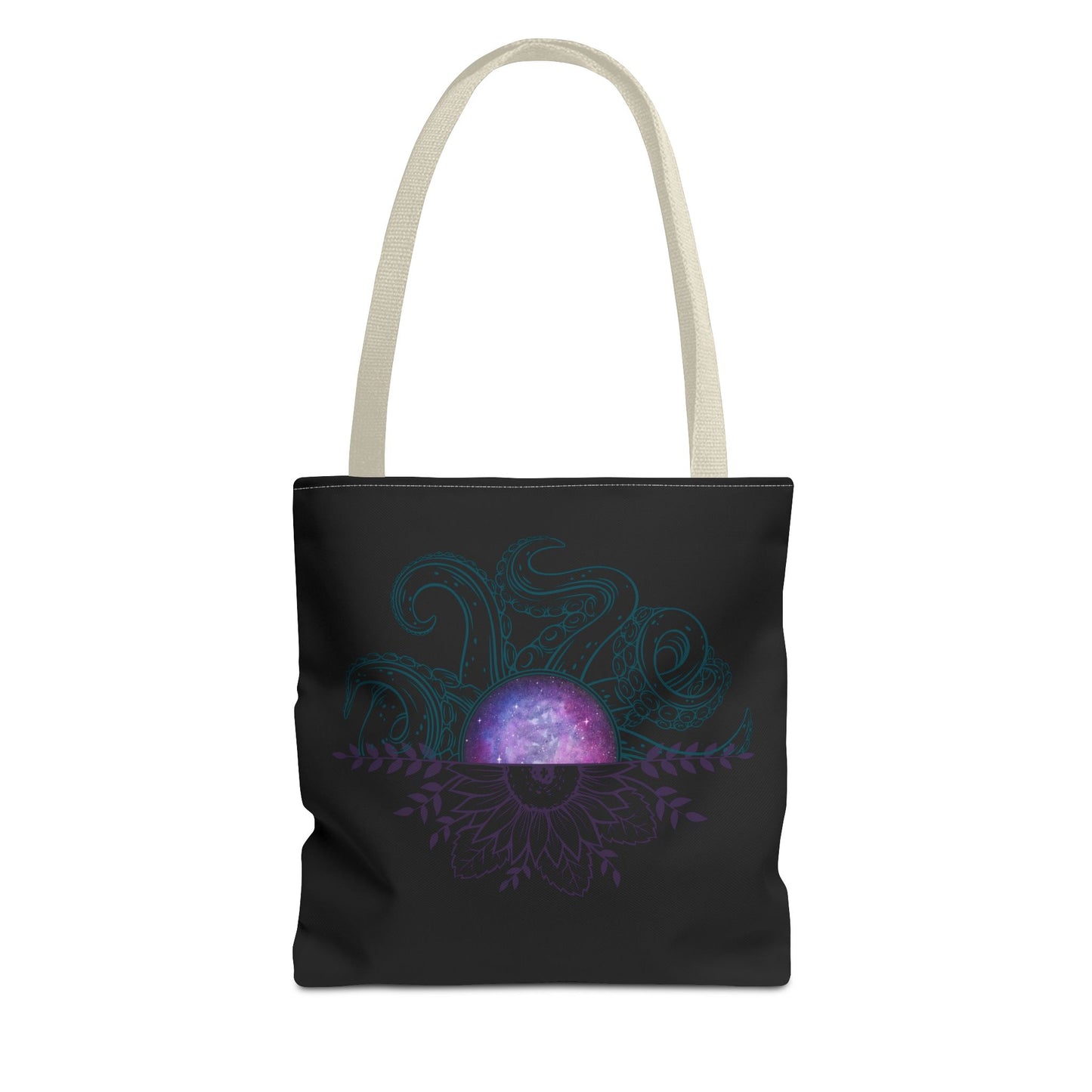 Cosmic Octopus Tote Bag - Celestial Sea Creature Design, Eco-Friendly Shopping, Beach Trip Bag, Gift for Ocean Lovers