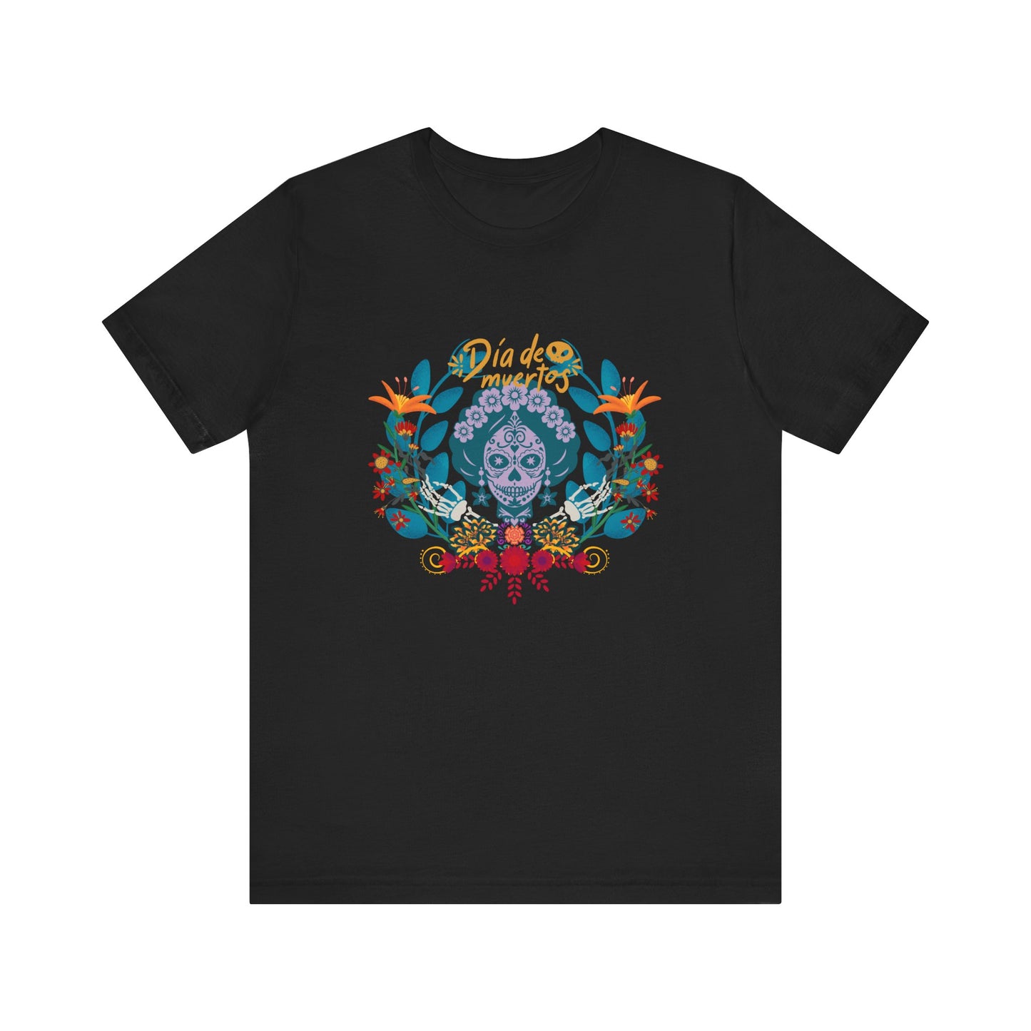 Dia de los Muertos Floral Tee | Unisex Jersey Short Sleeve T-Shirt, Fun Graphic Tee, Casual Wear, Gift for Día de los Muertos, [...]