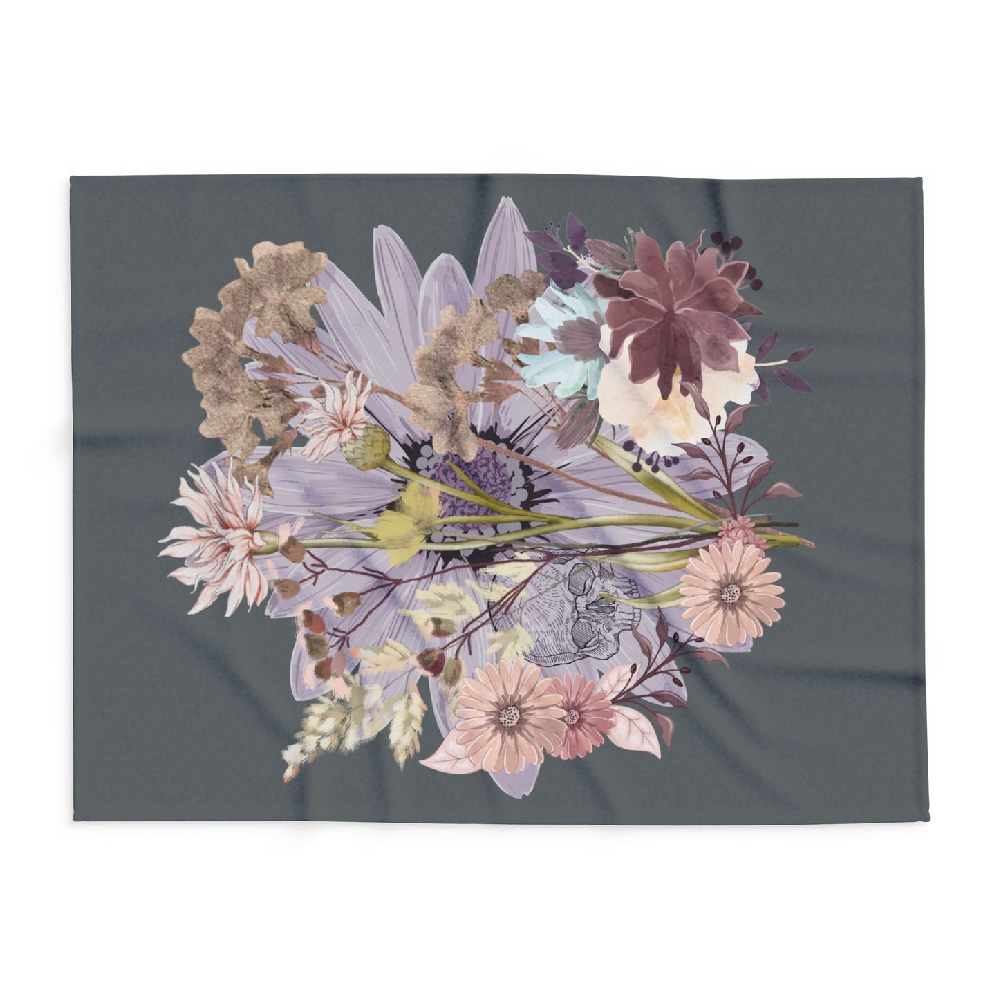 Botanical Floral Fleece Blanket, Cozy Home Decor, Gift for Nature Lovers, Indoor & Outdoor Use, Ideal for Weddings, Birthdays, Housewarming