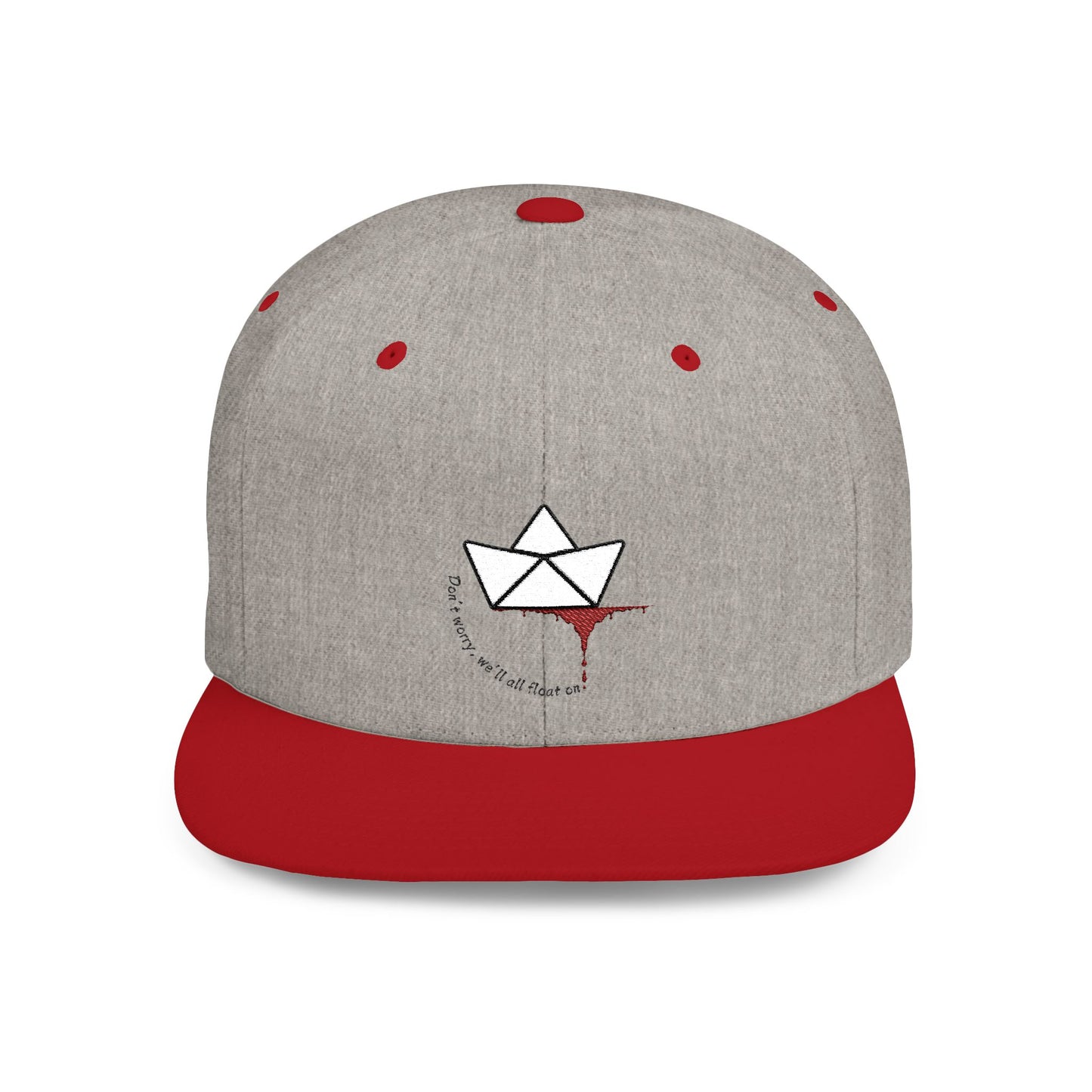 Floating On Paper Boat and River of Blood Flat Bill Snapback