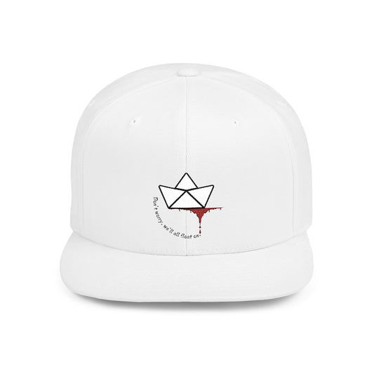 Floating On Paper Boat and River of Blood Flat Bill Snapback