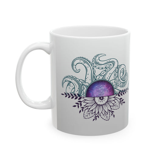 Whimsical Octopus Ceramic Mug, Ocean Lover Gift, Sea Creature Coffee Cup, 11oz, 15oz, Perfect for Beach Lovers