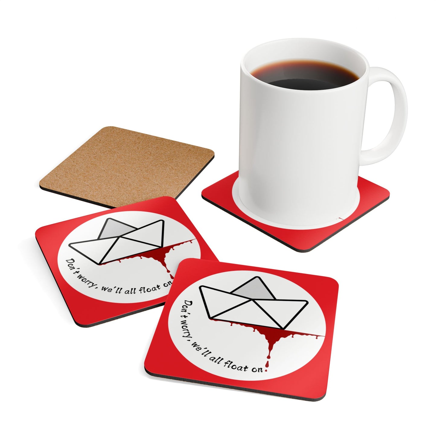 Artistic Corkwood Coaster Set - Unique Home Decor, Perfect Gift for Housewarming, Partyware, Eco-Friendly Drinkware